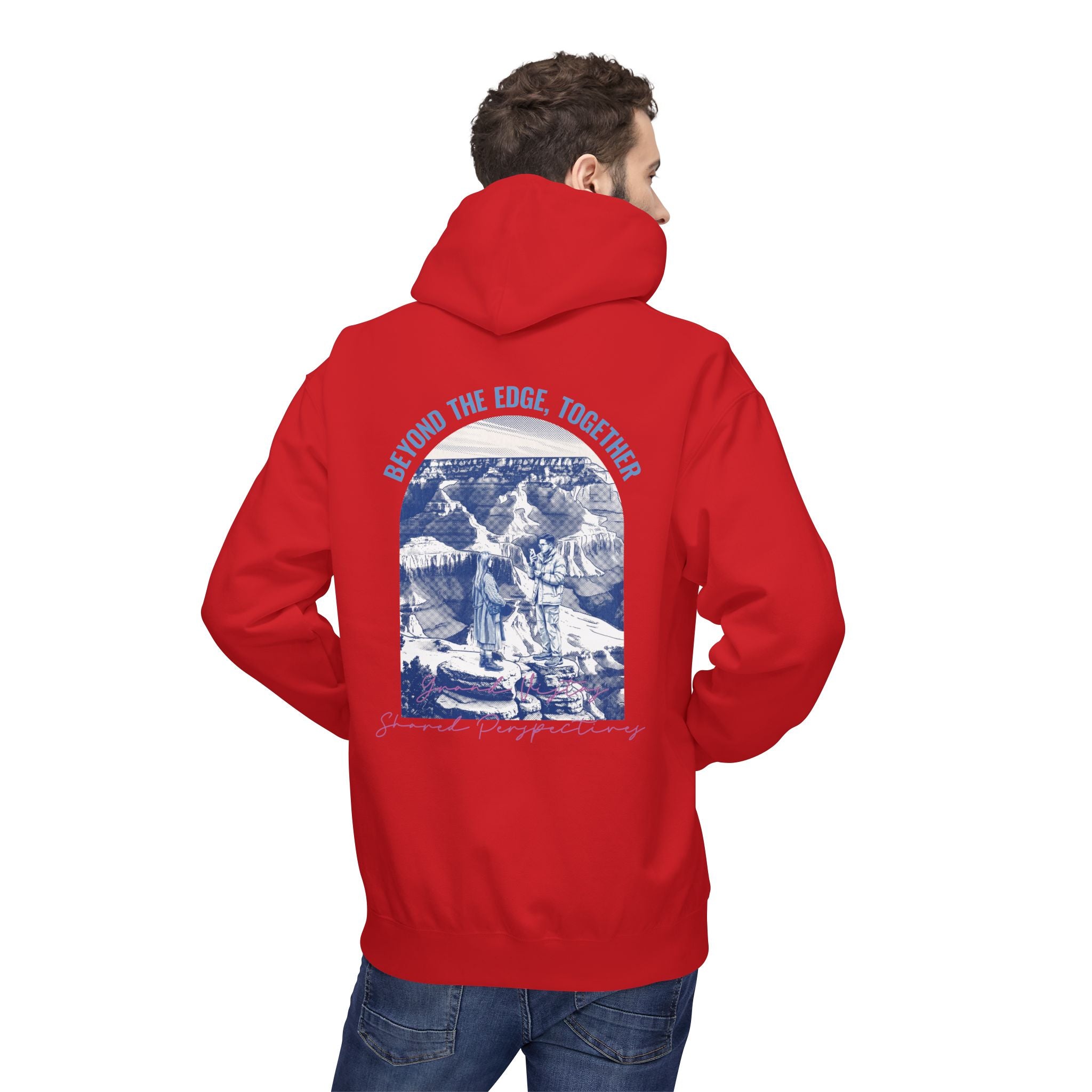Beyond The Horizon Custom Travel Hoodie, Scenic Landmark Couple Gift