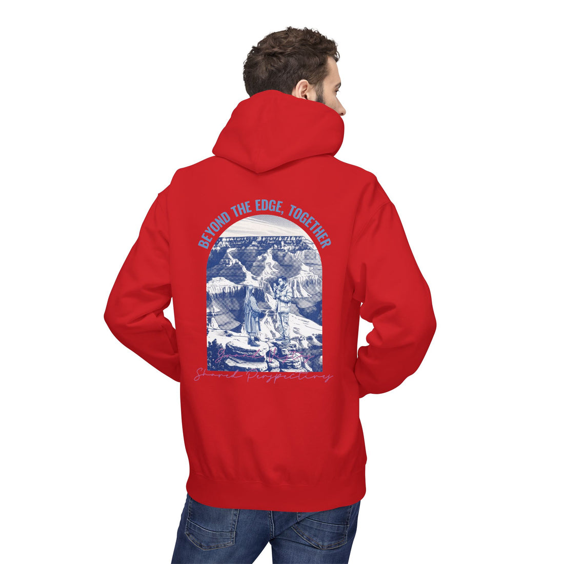 Beyond The Horizon Custom Travel Hoodie, Scenic Landmark Couple Gift
