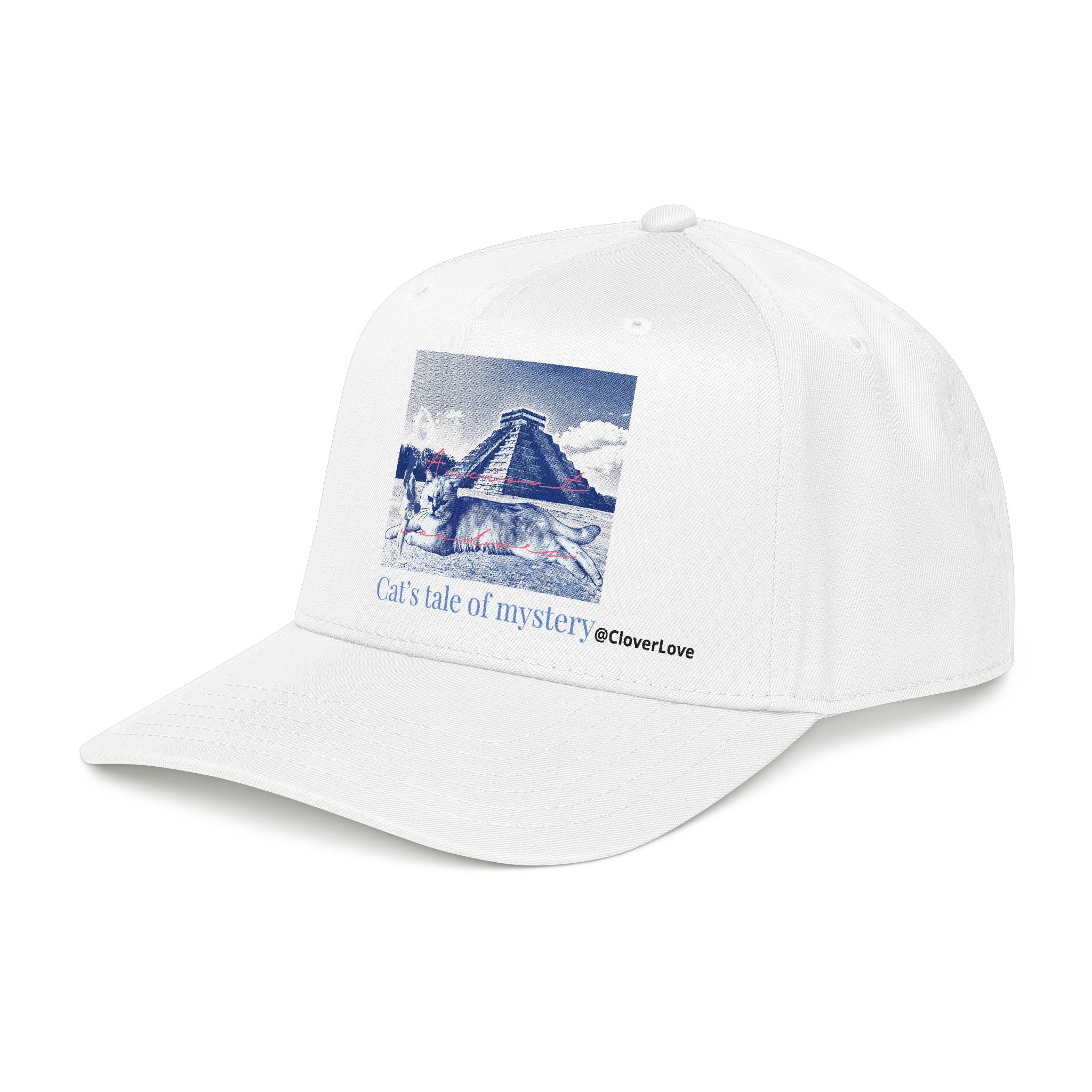 Mexico Travel Cat Hat - Chichen Itza Baseball Cap, Cat Lover Gift