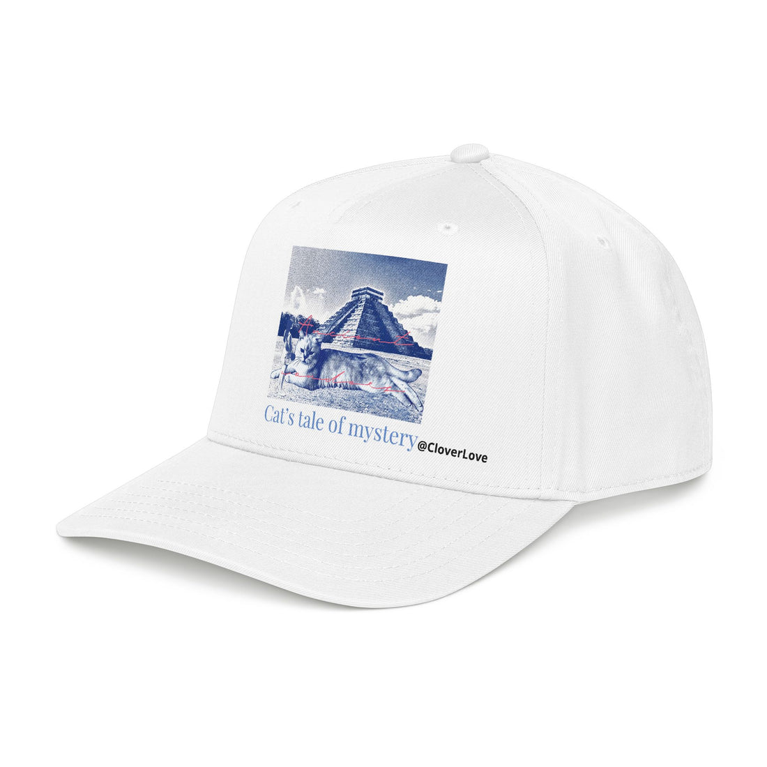 Mexico Travel Cat Hat - Chichen Itza Baseball Cap, Cat Lover Gift