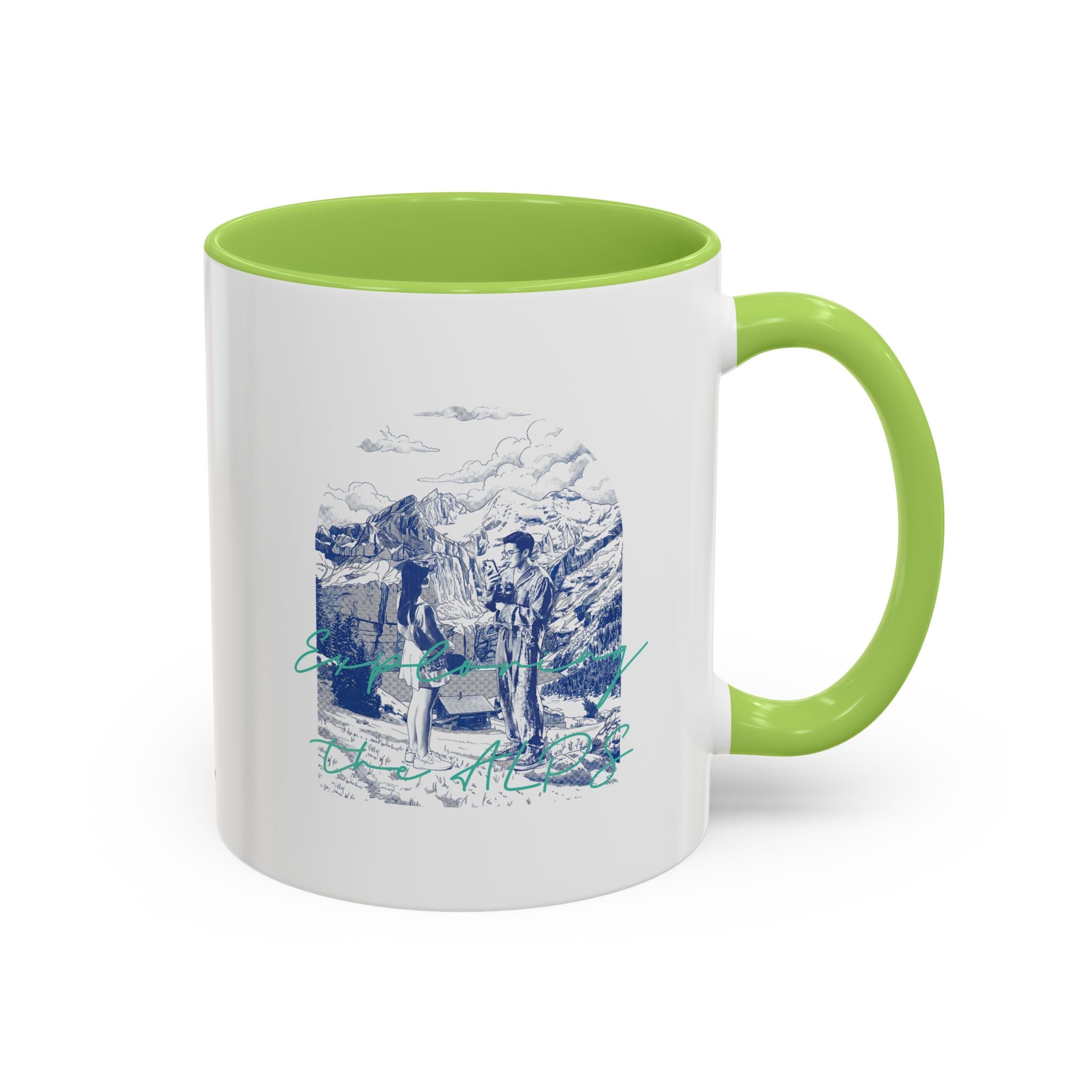 Explore The Alps Travel Mug - Mountain Adventure Coffee Cup