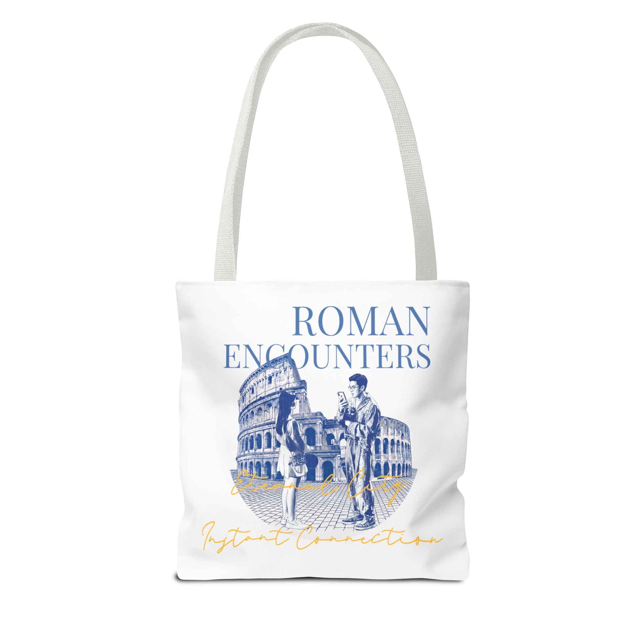 Roman Encounter Travel Tote Bag | Vintage Italy Rome Colosseum Canvas Tote Bag for Travel Lovers
