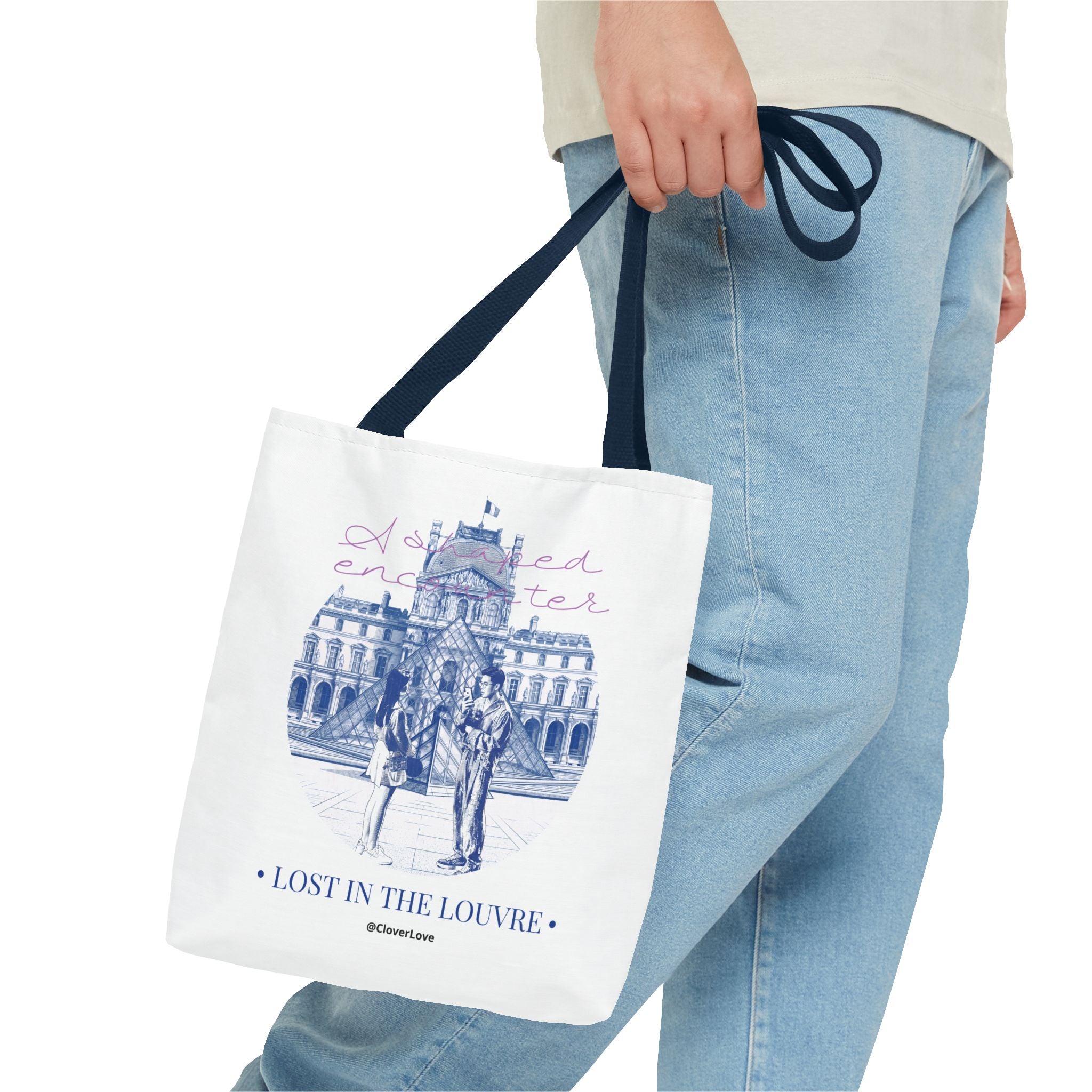 Louvre Paris Tote Bag | Vintage Museum Travel Canvas Bag