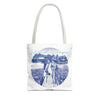 Island Escape Tote Bag | Vintage Beach Travel Canvas Bag