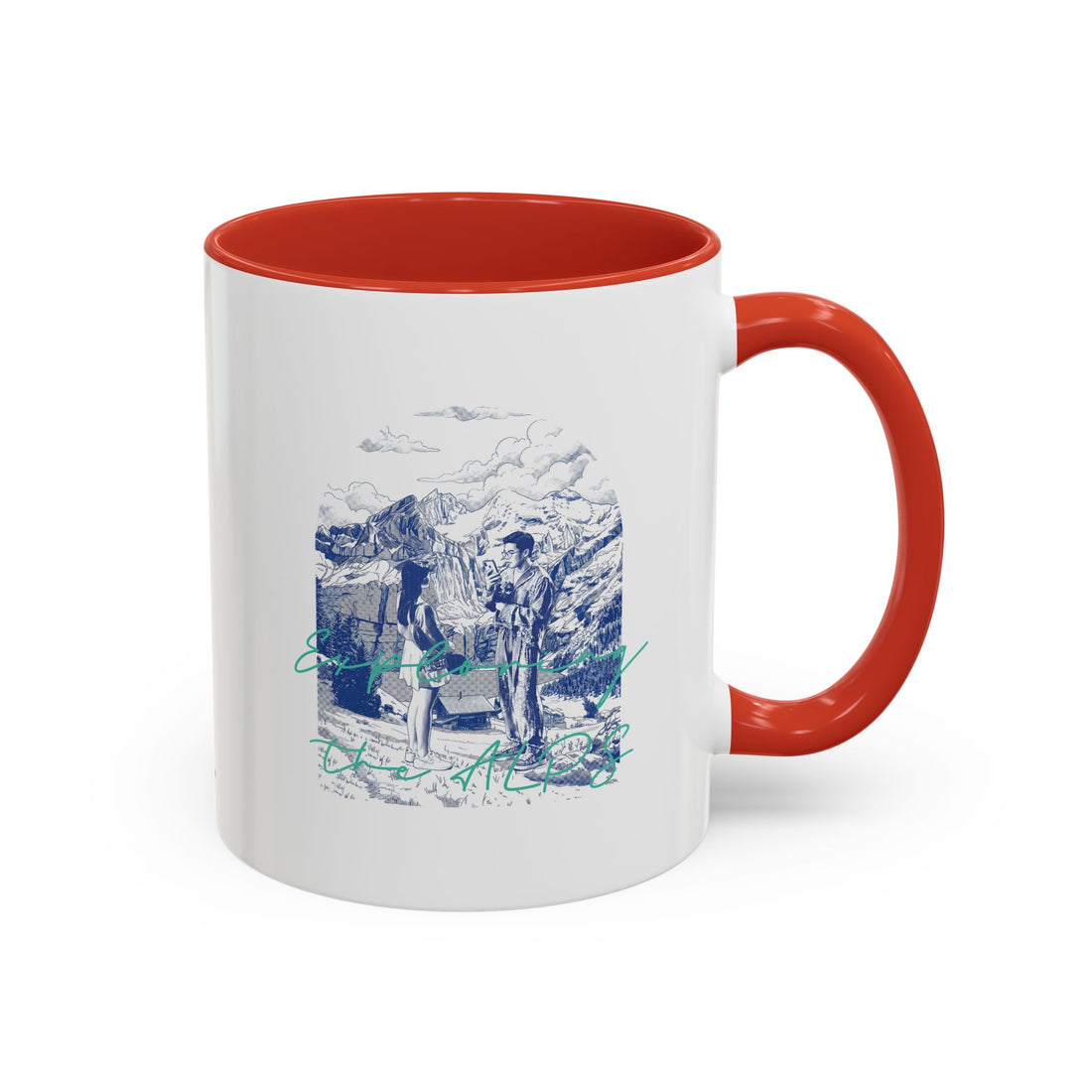Explore The Alps Travel Mug - Mountain Adventure Coffee Cup