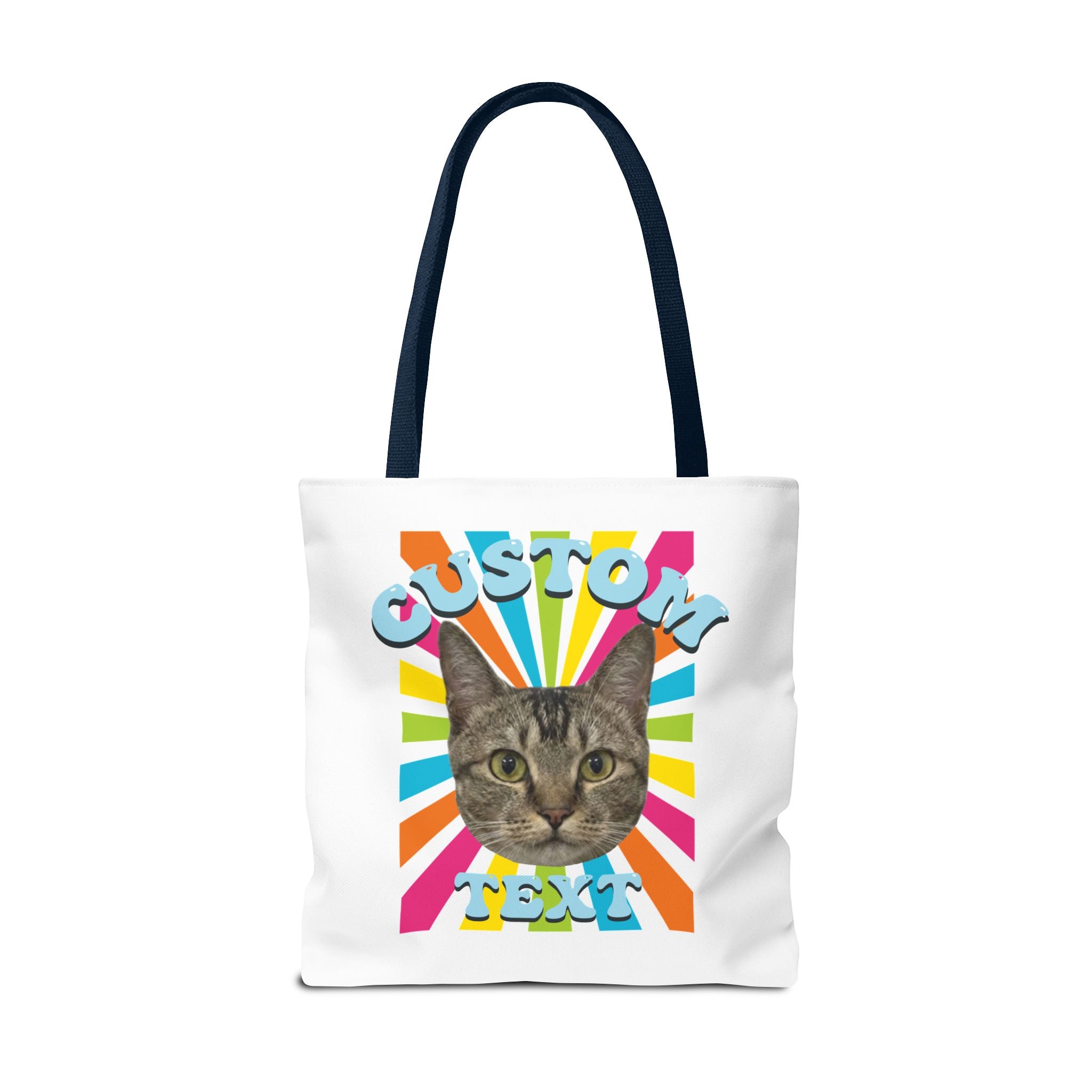 Custom Cat Tote Bag | Personalized Pet Photo Canvas Bag