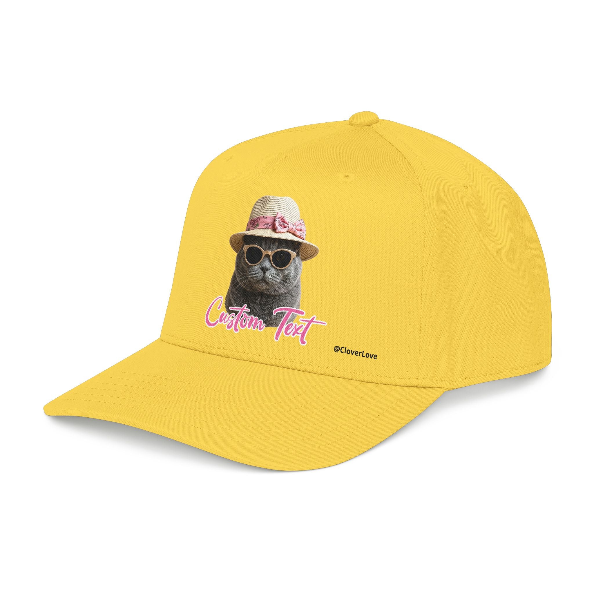 Cute Cat Photo Hat | Personalized Pet Lover Baseball Cap