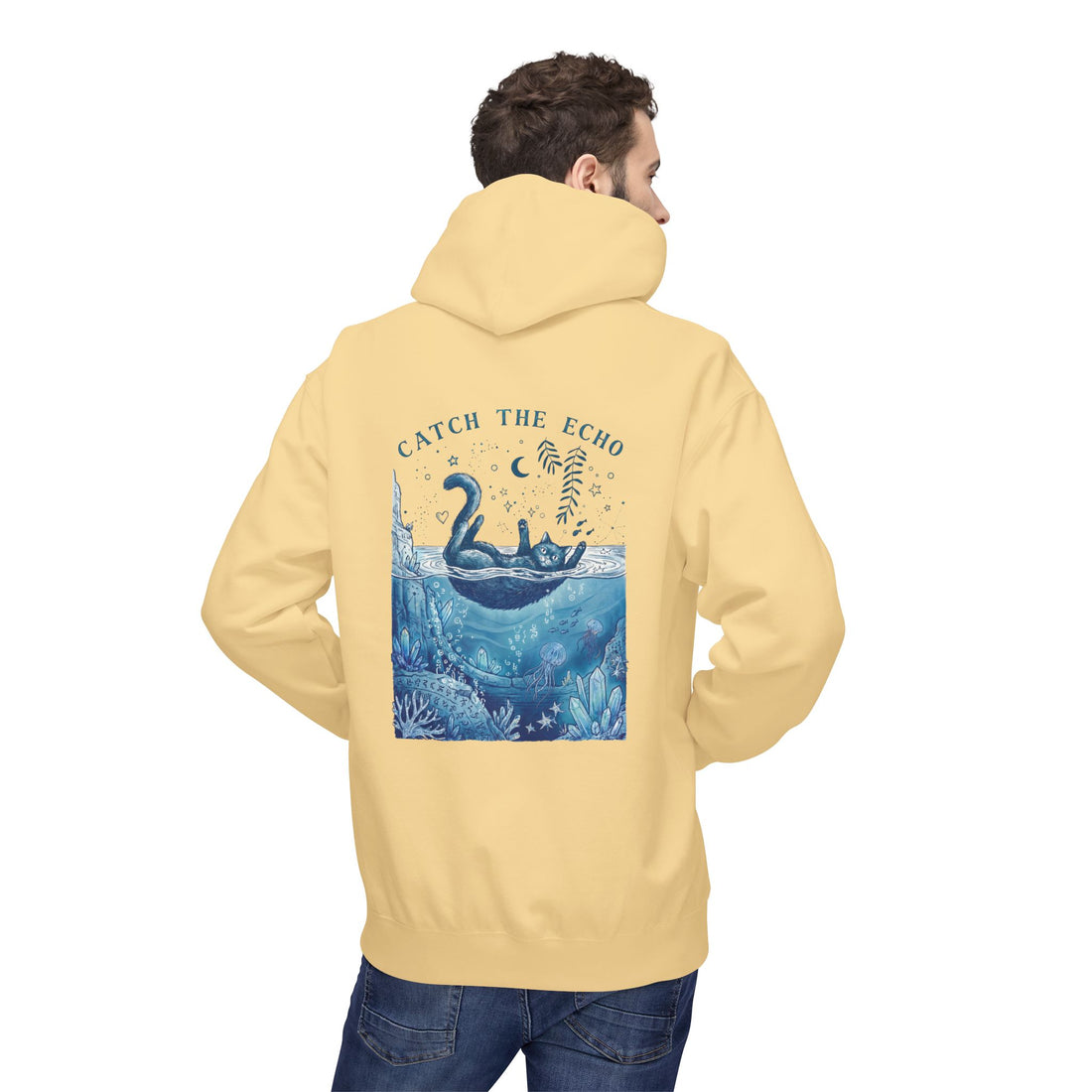 Cat Ocean Adventure Hoodie | Vintage Underwater Graphic Sweatshirt