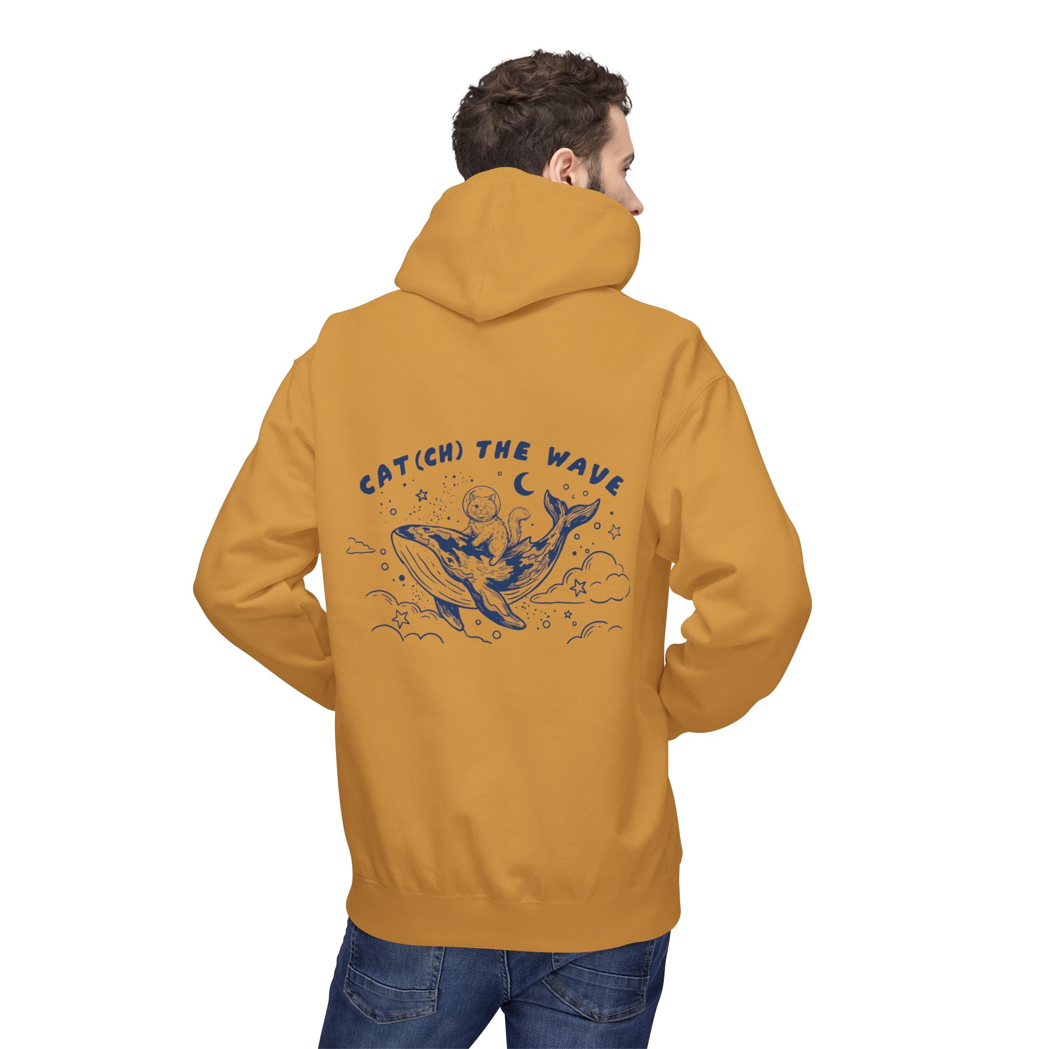 Cat Whale Adventure Hoodie | Vintage Ocean Graphic Sweatshirt