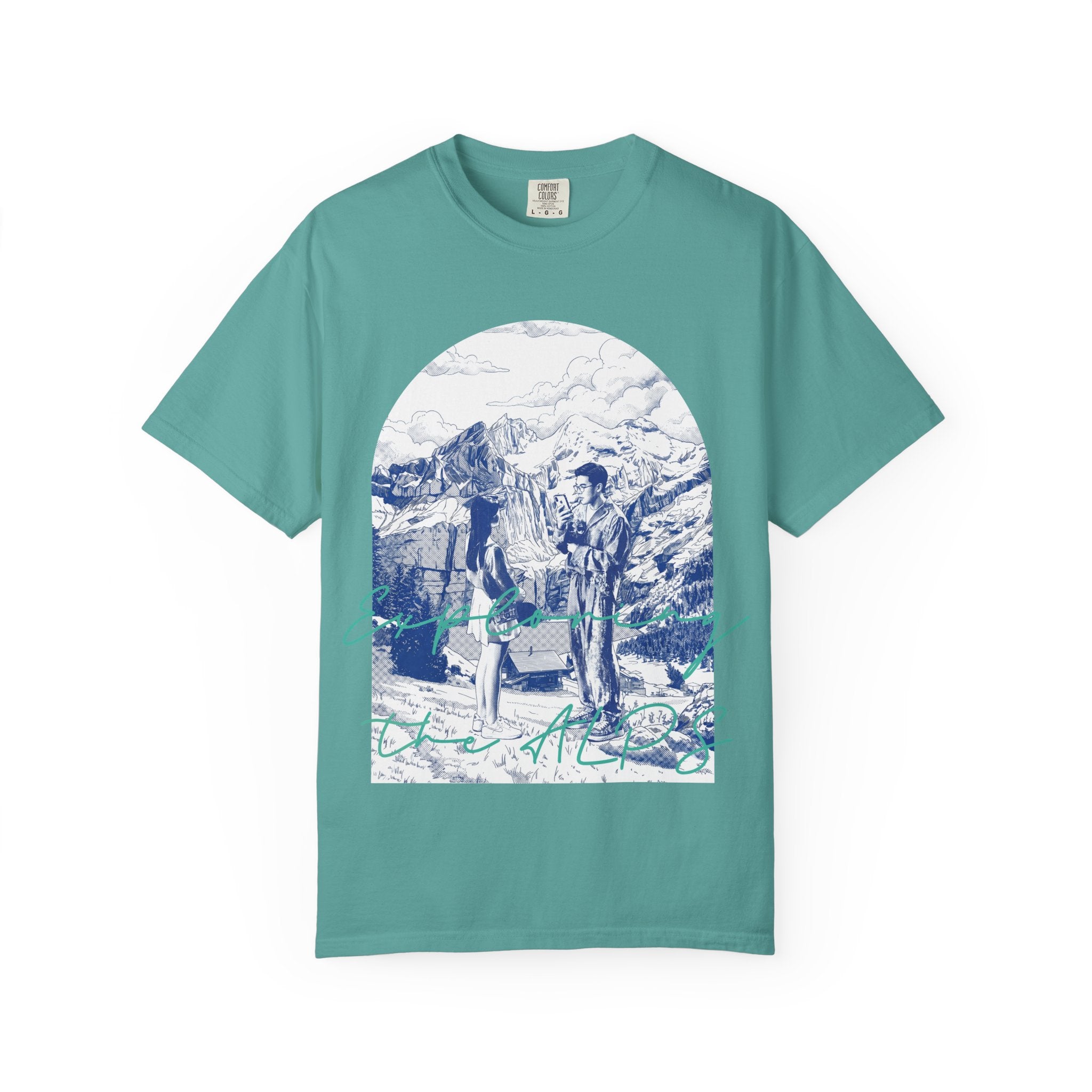 Custom Travel Landmark T-Shirt - Vintage Mountain Adventure Tee, Unique Travel Gift