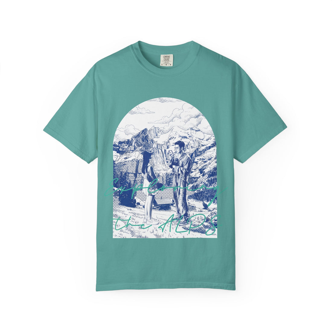 Custom Travel Landmark T-Shirt - Vintage Mountain Adventure Tee, Unique Travel Gift