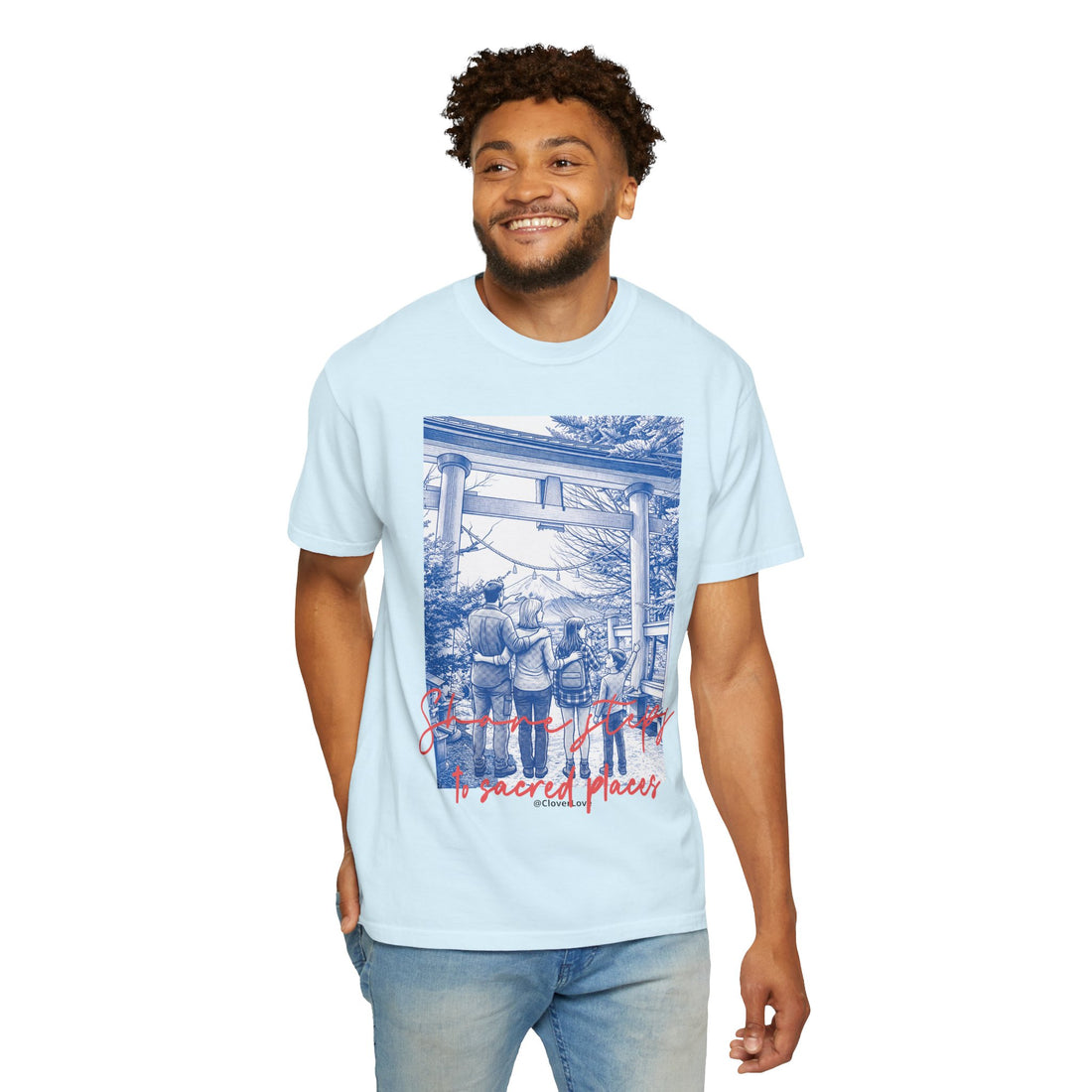 Custom Japan Landmark T-Shirt - Vintage Shrine Adventure Tee, Travel Lover Gift