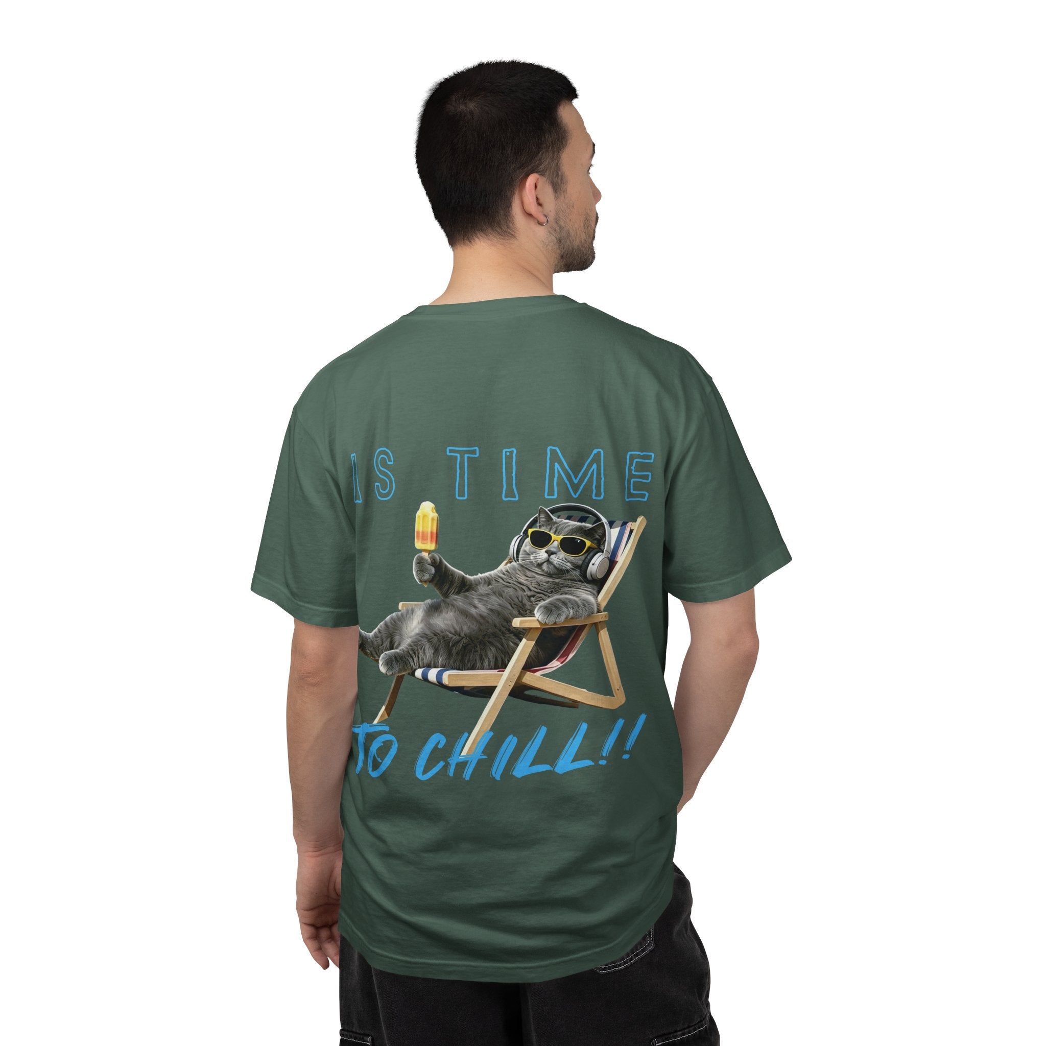 Custom Cat Summer T-Shirt - Funny Chill Cat Tee, Cat Lover Gift
