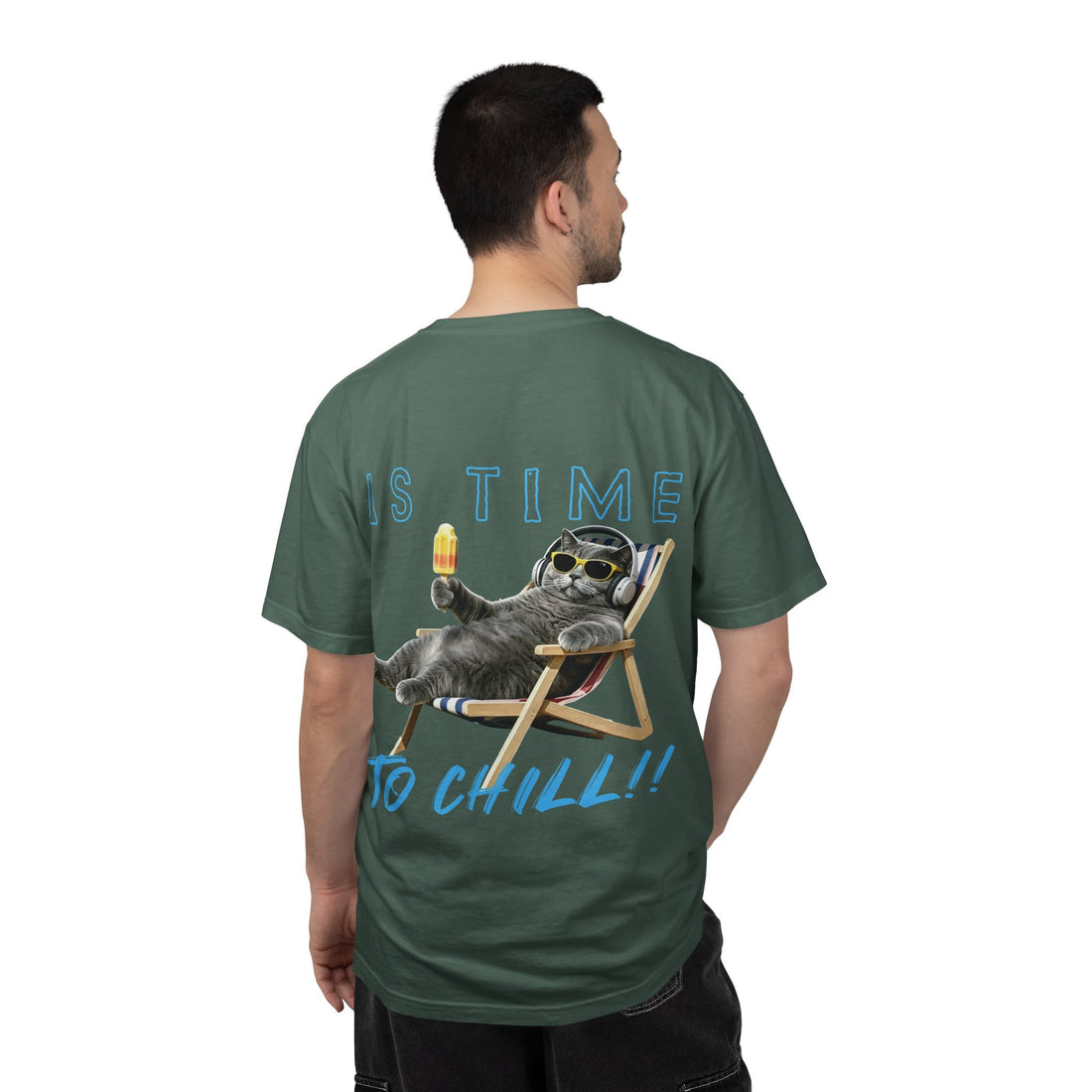 Custom Cat Summer T-Shirt - Funny Chill Cat Tee, Cat Lover Gift