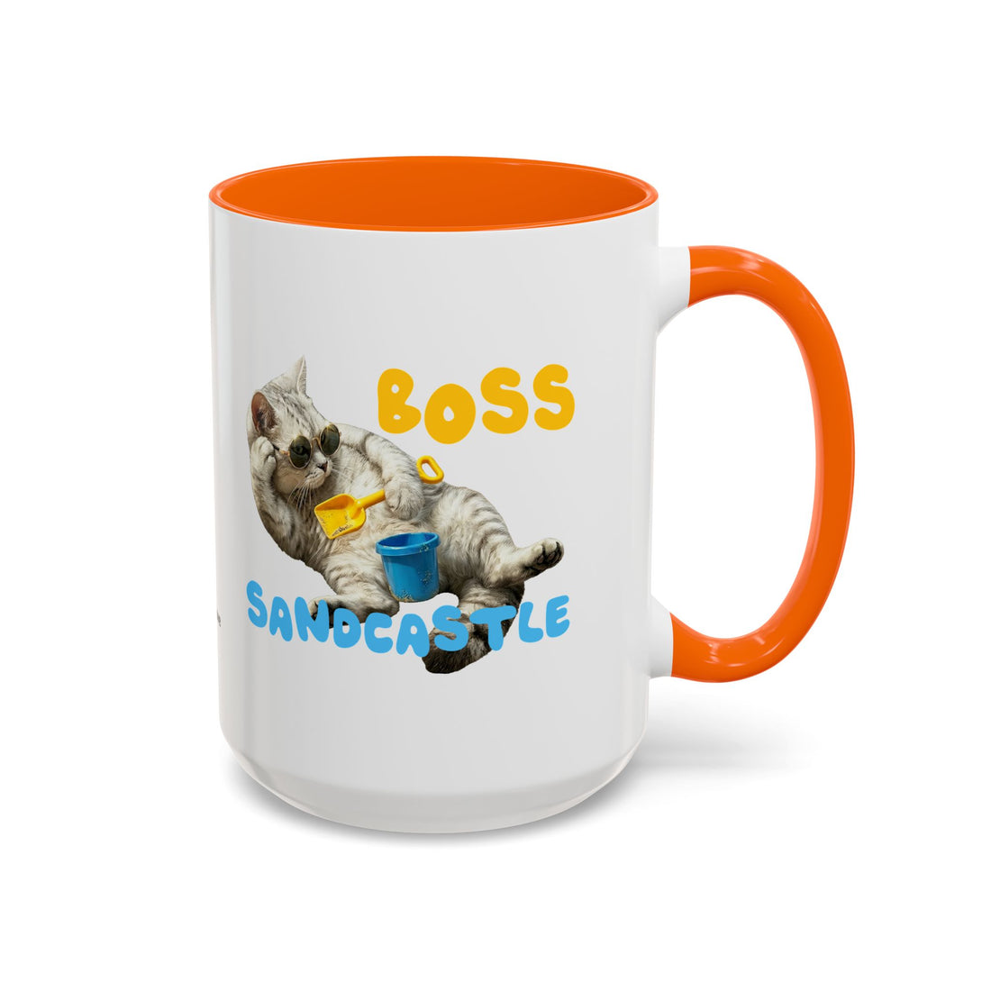 Funny Summer Cat Mug | Personalized Beach Cat Coffee Cup With Custom Text