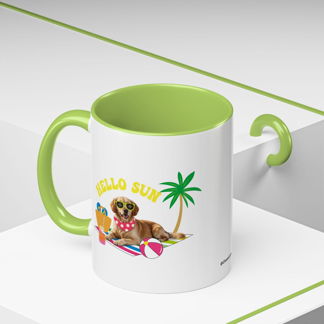 Süße Sommer Hunde-Tasse | Personalisierte Hunde-Foto-Kaffeetasse mit individuellem Text