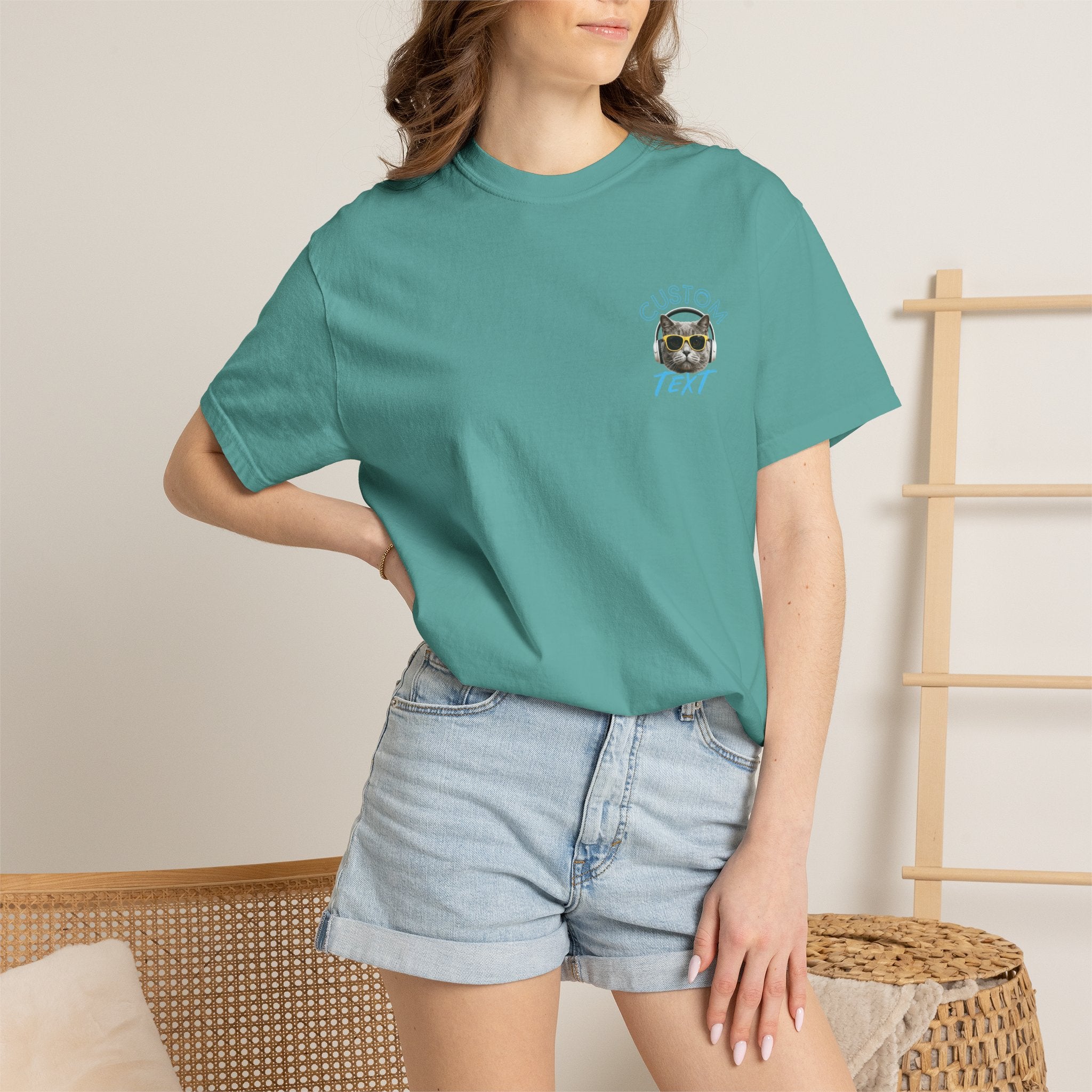 Custom Cat Summer T-Shirt - Funny Chill Cat Tee, Cat Lover Gift
