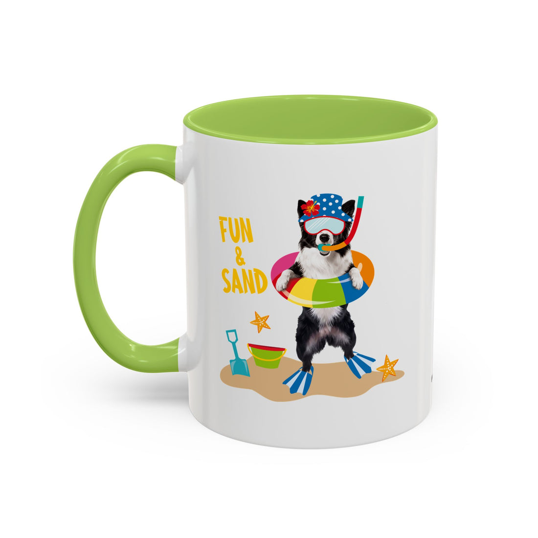 Sommer Tauchhund Tasse | Personalisierte Hundefoto Kaffeetasse mit individuellem Text