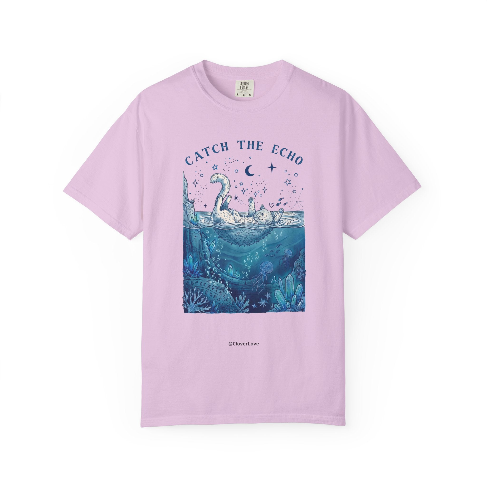 Catch The Echo Cat T-Shirt - Vintage Fantasy Animal Shirt for Cat Lovers