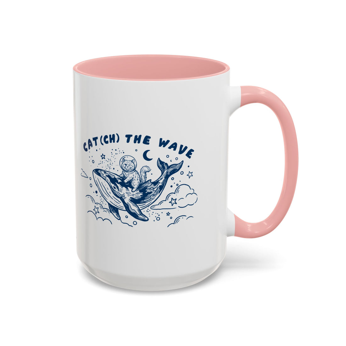 Cat's Wave Adventure Mug - Cute Cat Whale Ocean Coffee Cup