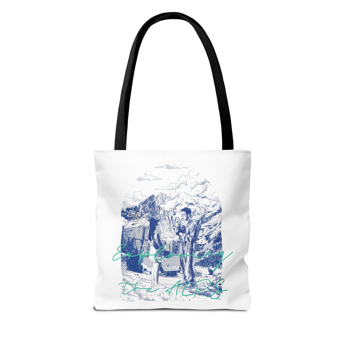 Travel Adventure Tote Bag | Vintage Mountain Explorer Canvas Bag