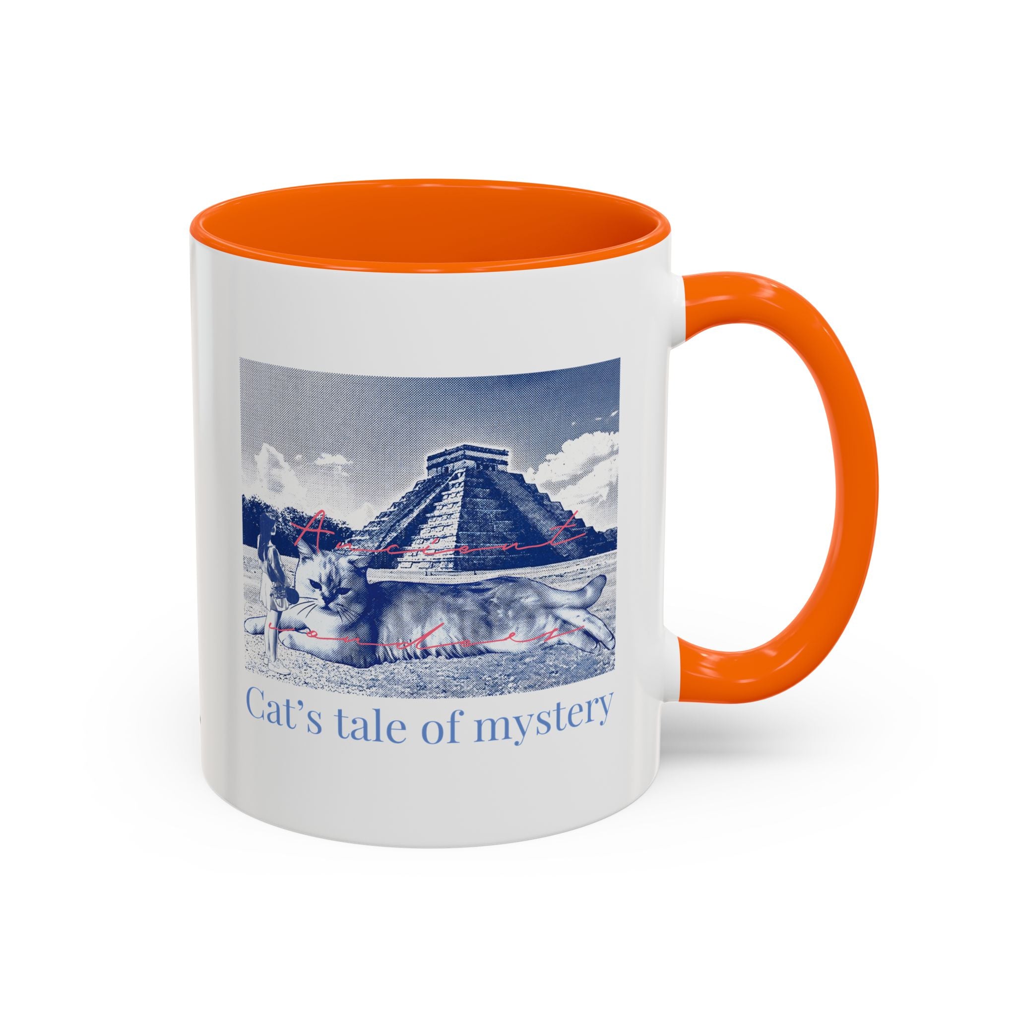 Chichen Itza Cat Travel Mug - Mexico Landmark Coffee Cup for Cat Lovers