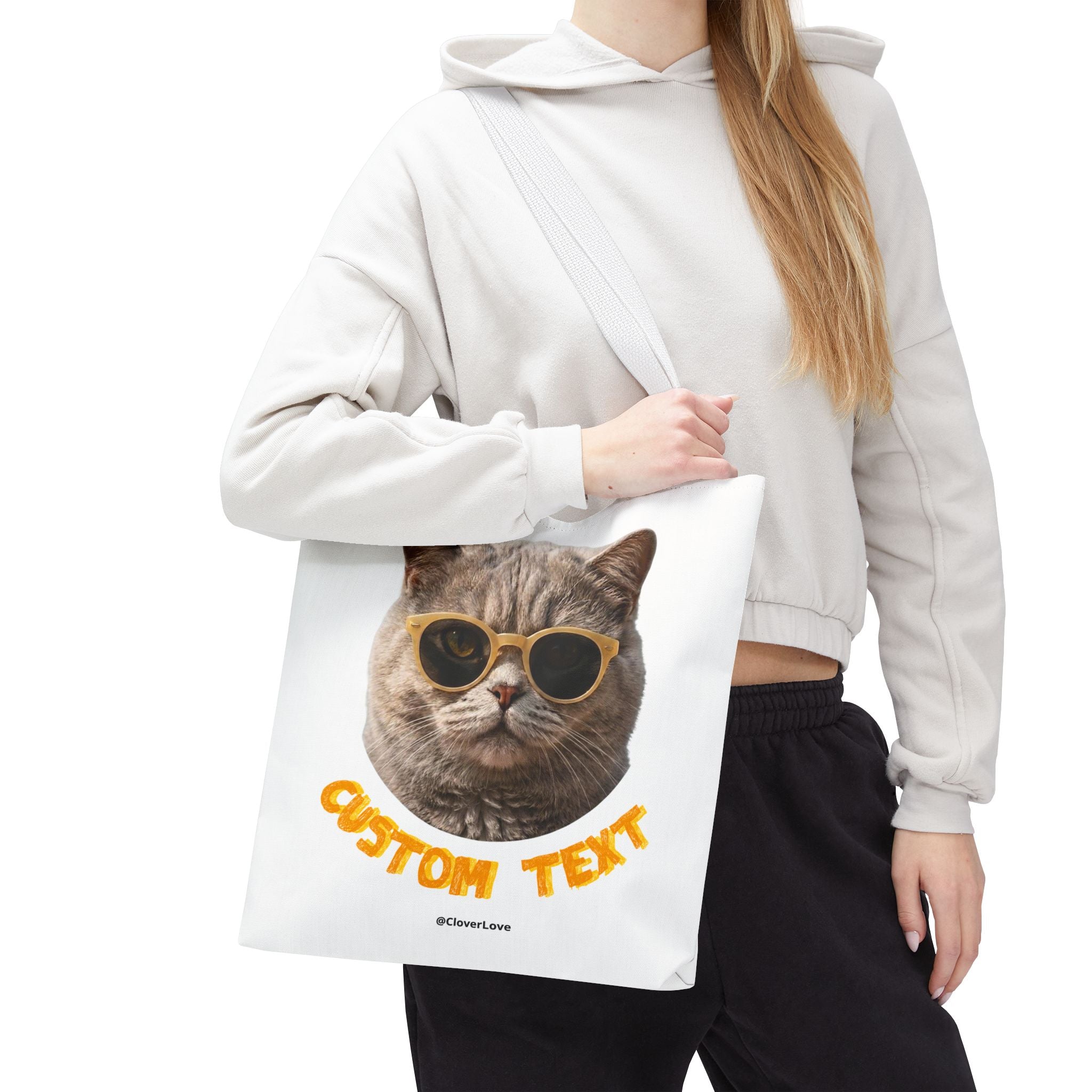 Summer Cat Tote Bag | Funny Cat Lover Beach Canvas Bag