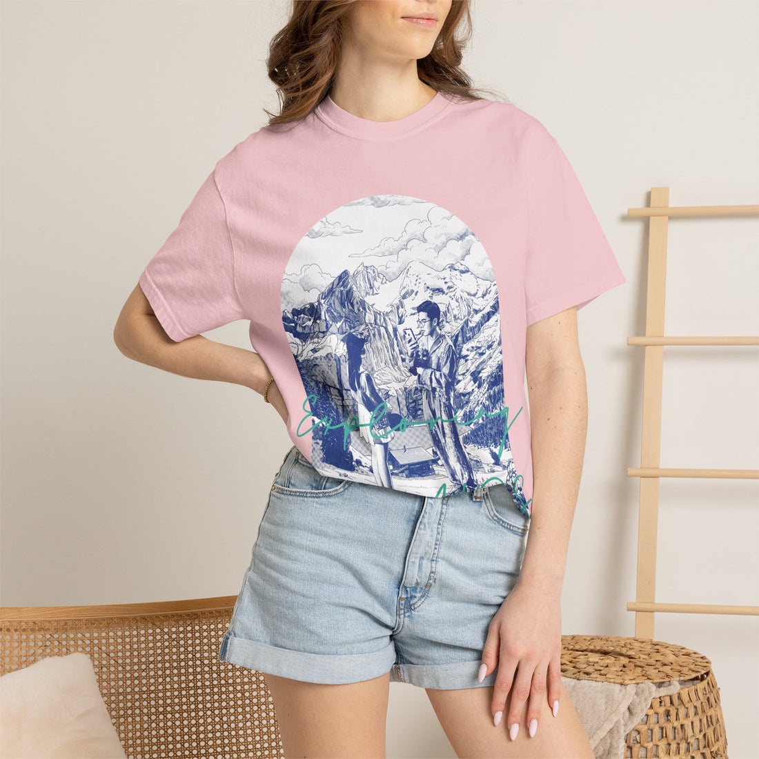 Custom Travel Landmark T-Shirt - Vintage Mountain Adventure Tee, Unique Travel Gift