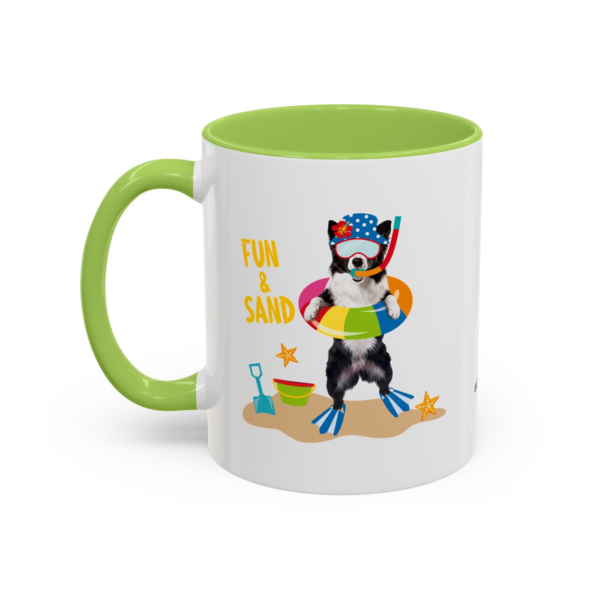 Summer Diving Dog Mug | Personalized Dog Photo Coffee Cup With Custom Text