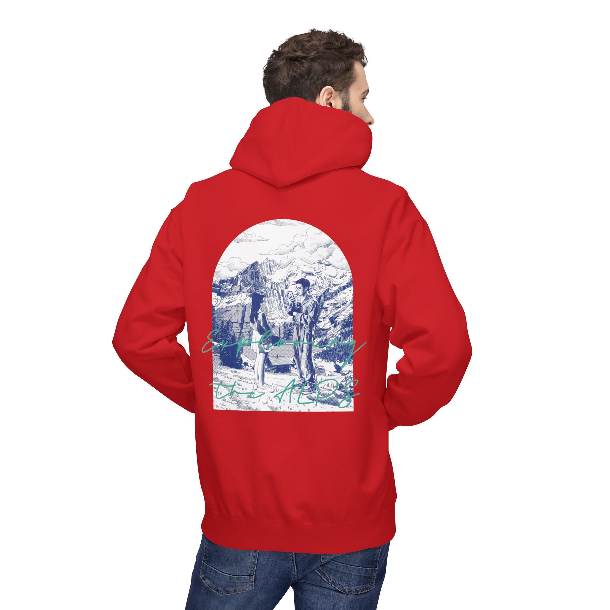 Mountain Travel Hoodie | Adventure Landscape Graphic Pullover