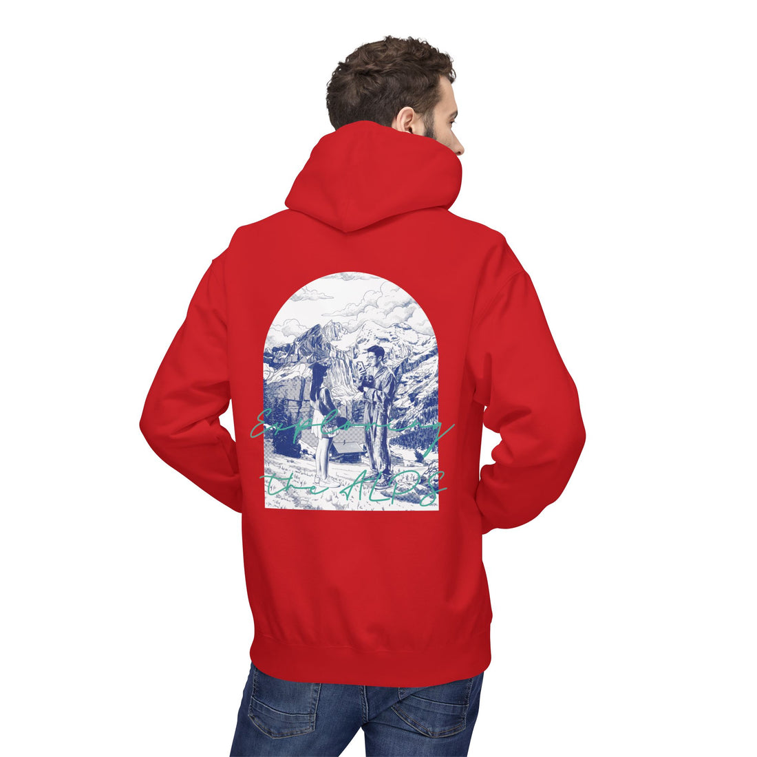 Mountain Travel Hoodie | Adventure Landscape Graphic Pullover