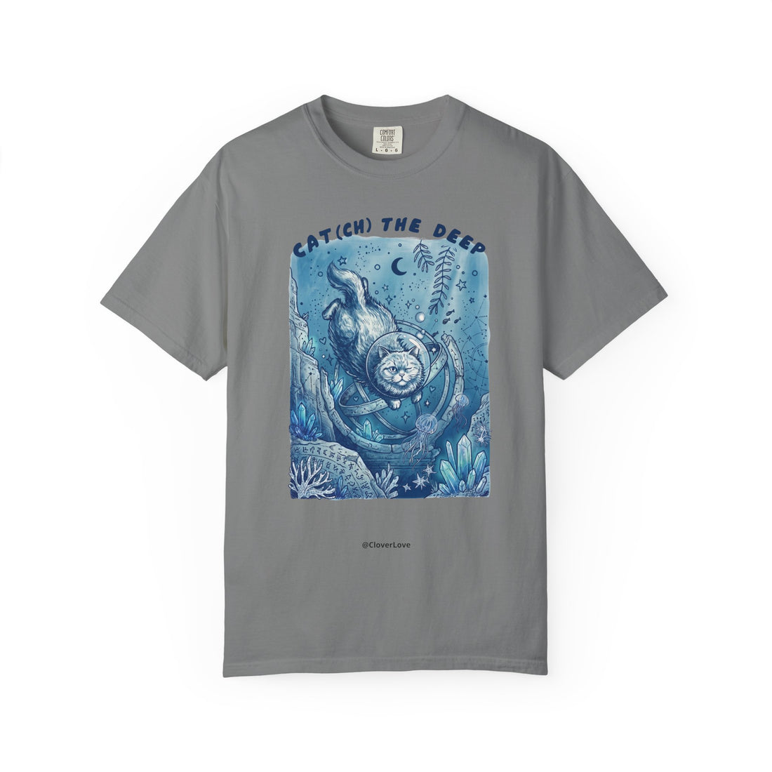 Cat(ch) The Deep Sea T-Shirt - Deep Ocean Fantasy Shirt for Cat Lovers