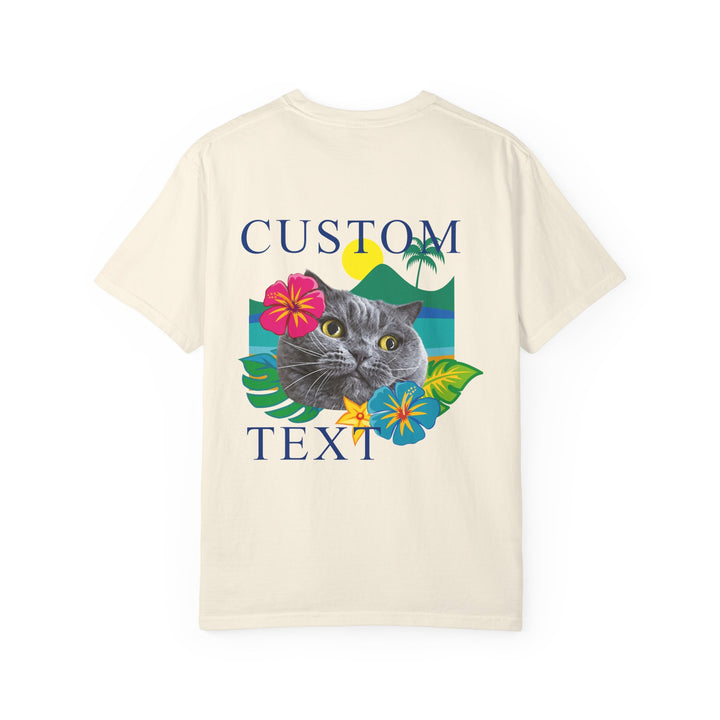 Custom Pet Summer T-Shirt -Tropical Vacation Style Pet Lover Gift