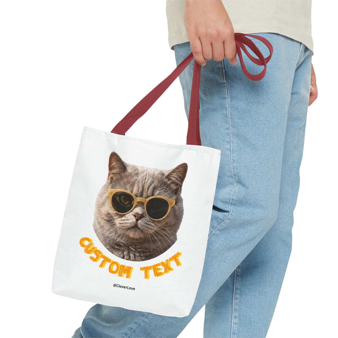 Summer Cat Tote Bag | Funny Cat Lover Beach Canvas Bag