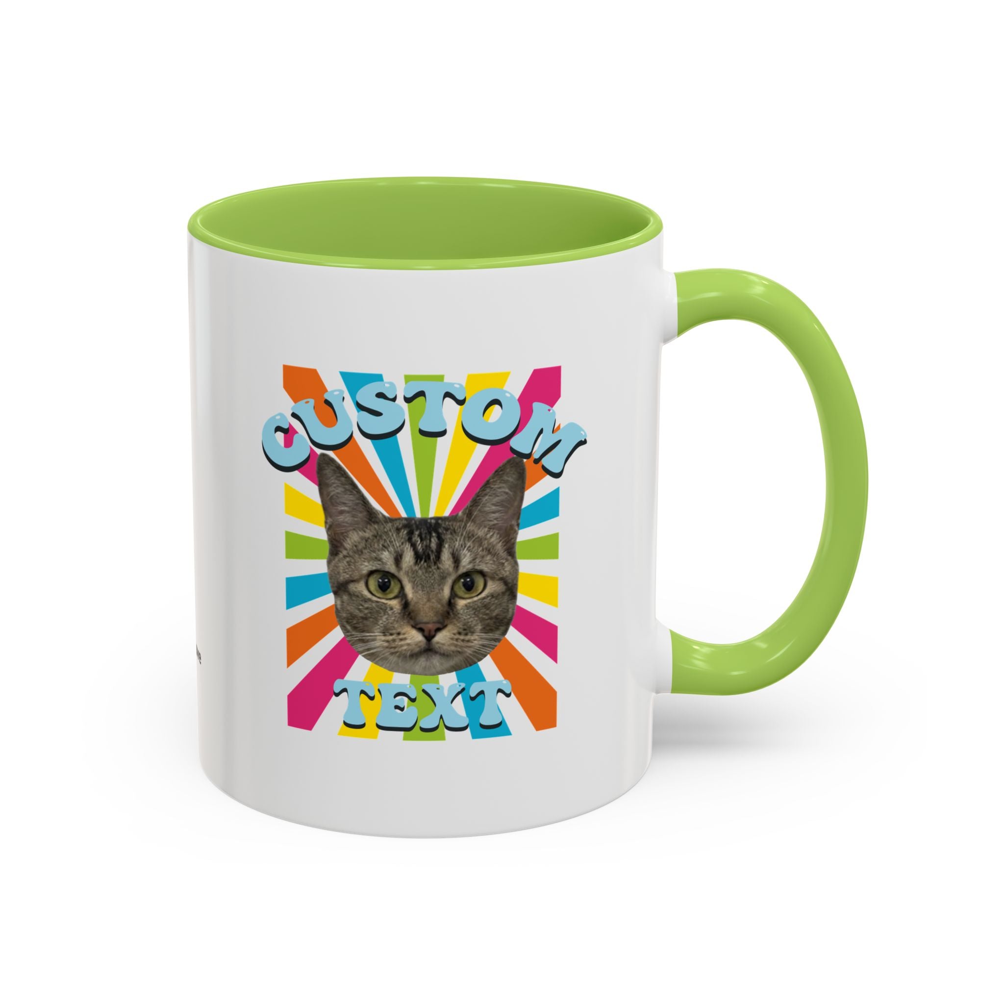 Retro Custom Cat Mug | Personalized Pet Photo Coffee Cup With Custom Text