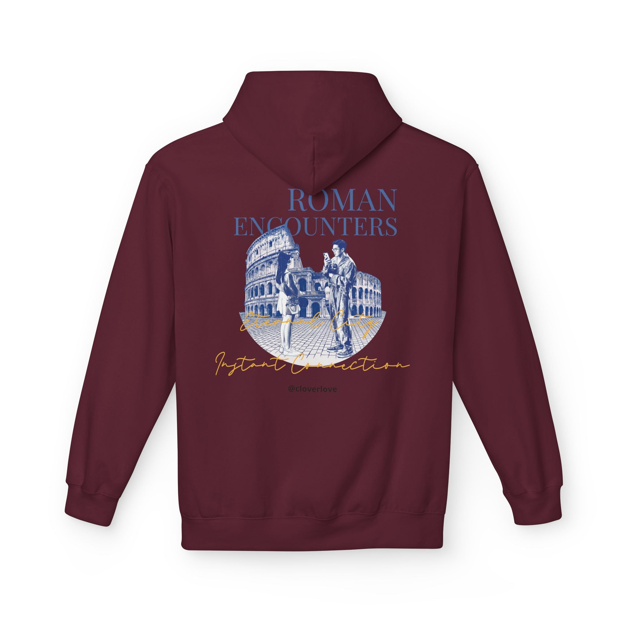 Kapuzenpullover „Römische Begegnungen“ | Kolosseum Reise-Wahrzeichen Sweatshirt