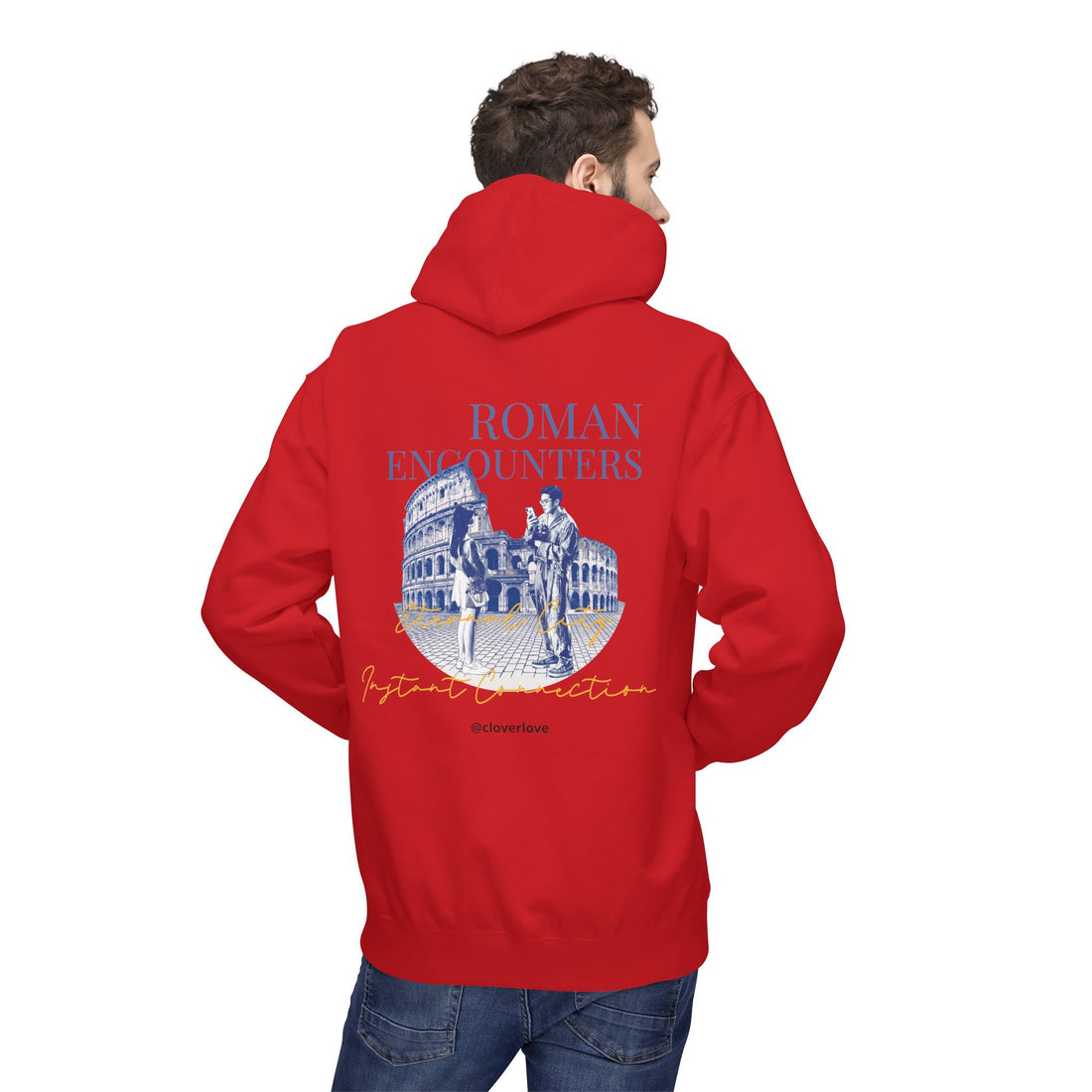 Kapuzenpullover „Römische Begegnungen“ | Kolosseum Reise-Wahrzeichen Sweatshirt