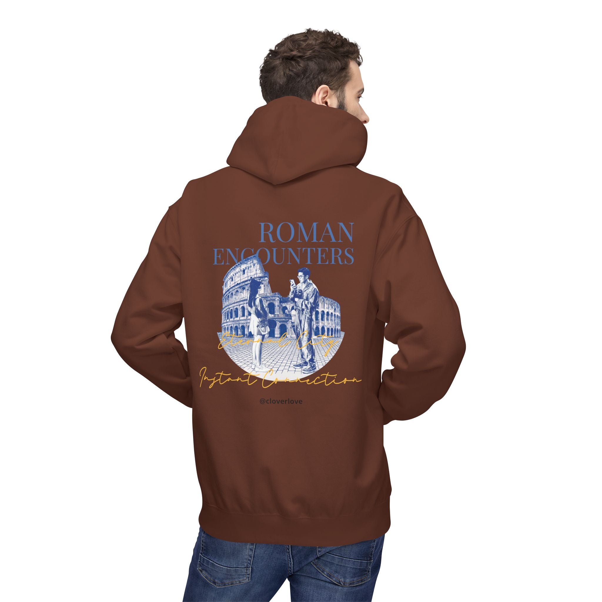 Kapuzenpullover „Römische Begegnungen“ | Kolosseum Reise-Wahrzeichen Sweatshirt
