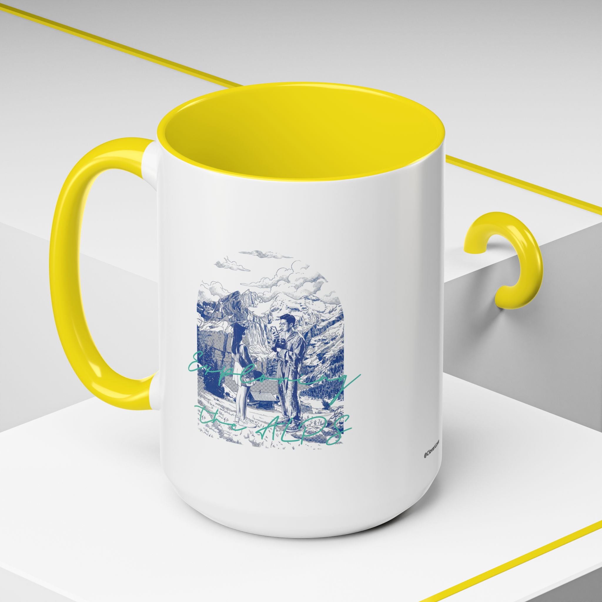 Reisebecher „Entdecke die Alpen“ – Bergabenteuer-Kaffeetasse