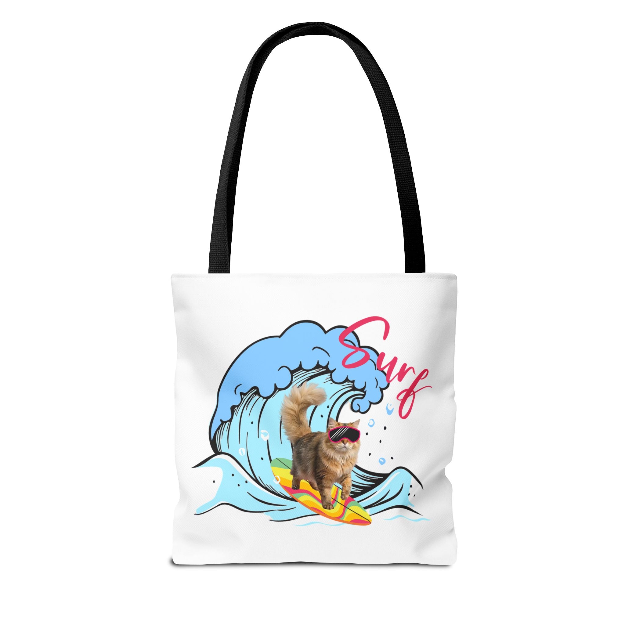 Funny Cat Tote Bag | Custom Pet Photo Shark Summer Bag