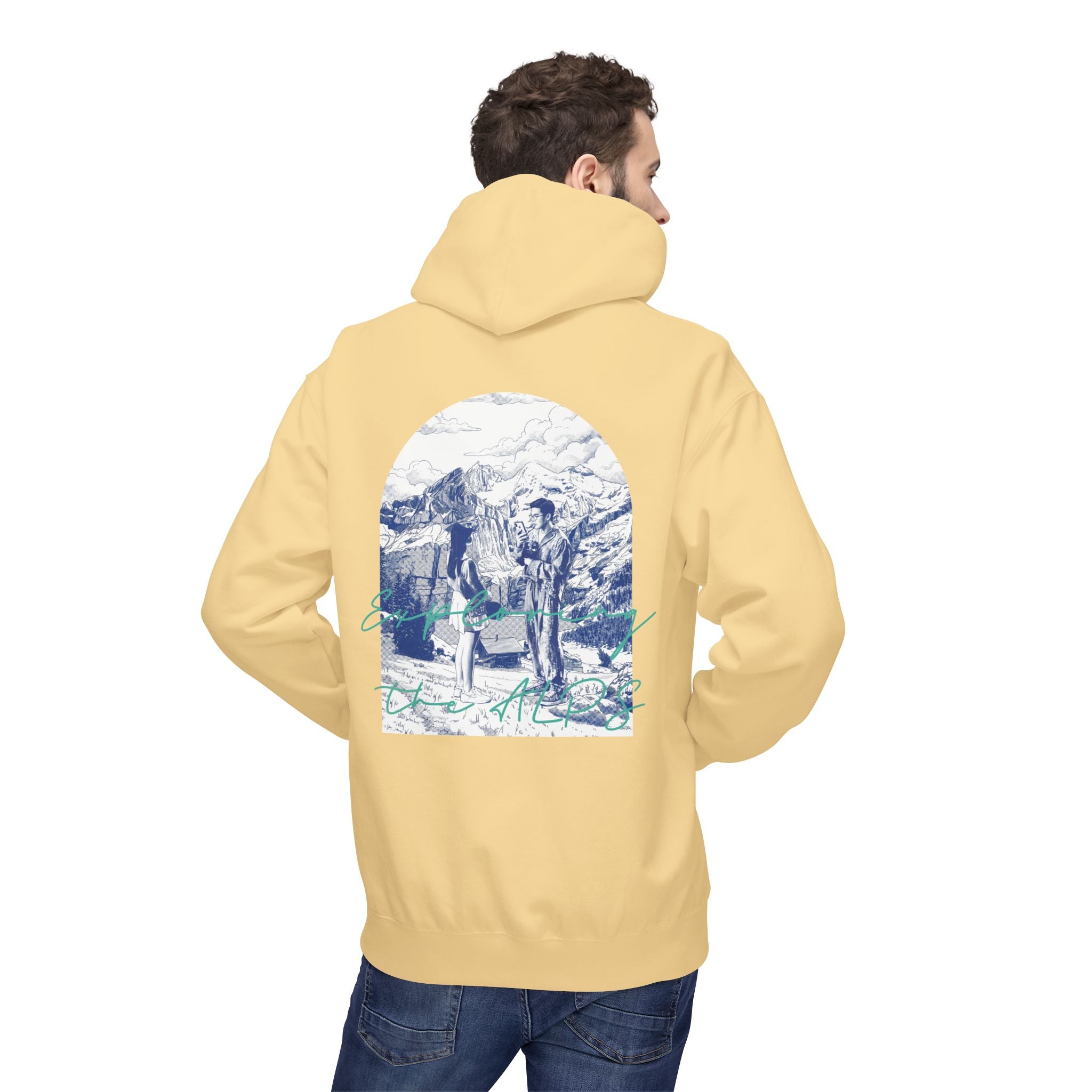 Mountain Travel Hoodie | Adventure Landscape Graphic Pullover