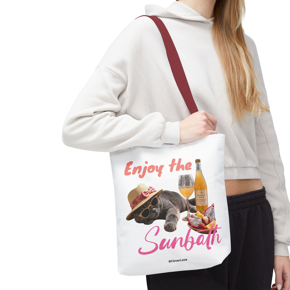 Summer Cat Tote Bag | Personalized Cat Photo Canvas Bag