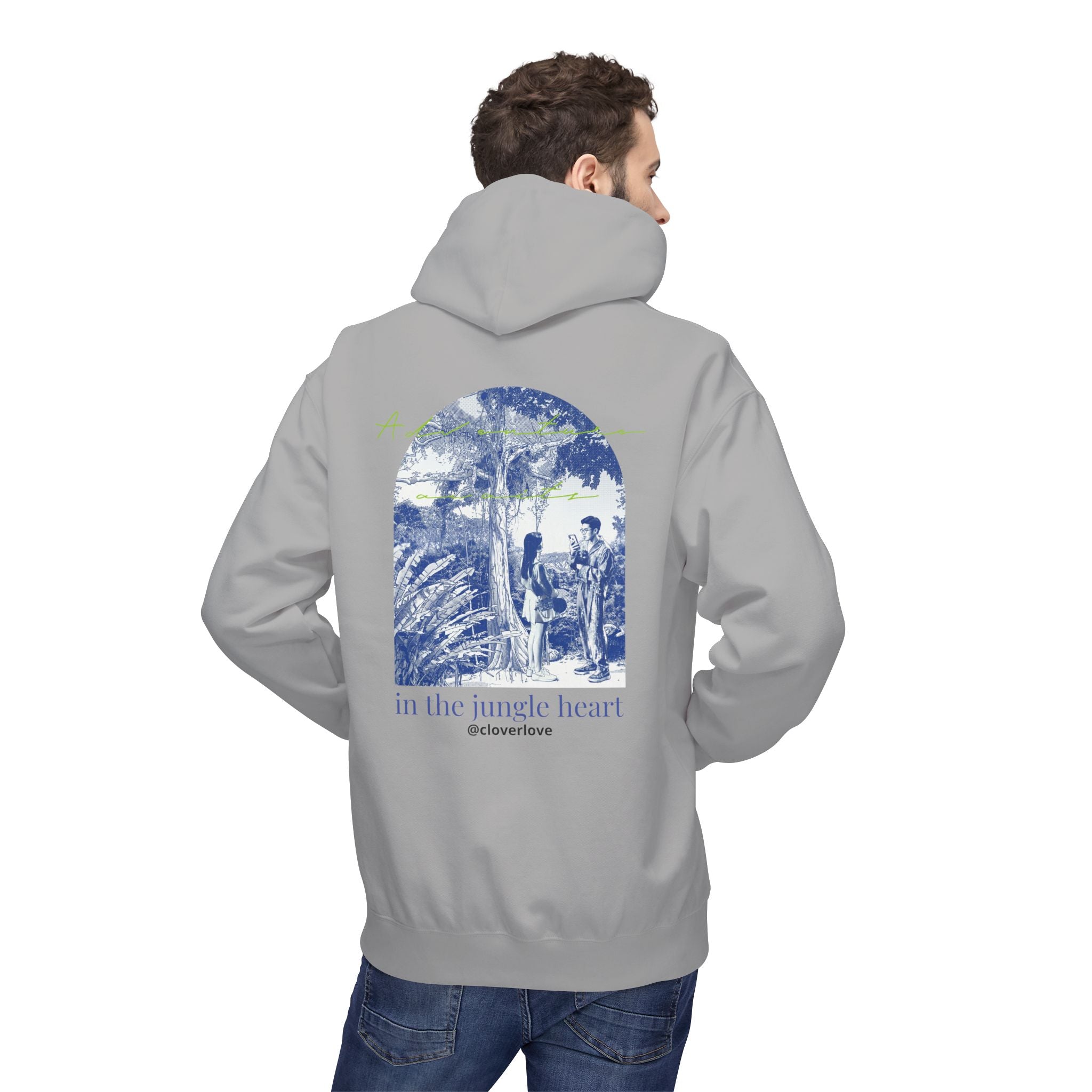 Dschungel-Abenteuer Hoodie – Vintage Tropical Travel Grafik Pullover Sweatshirt