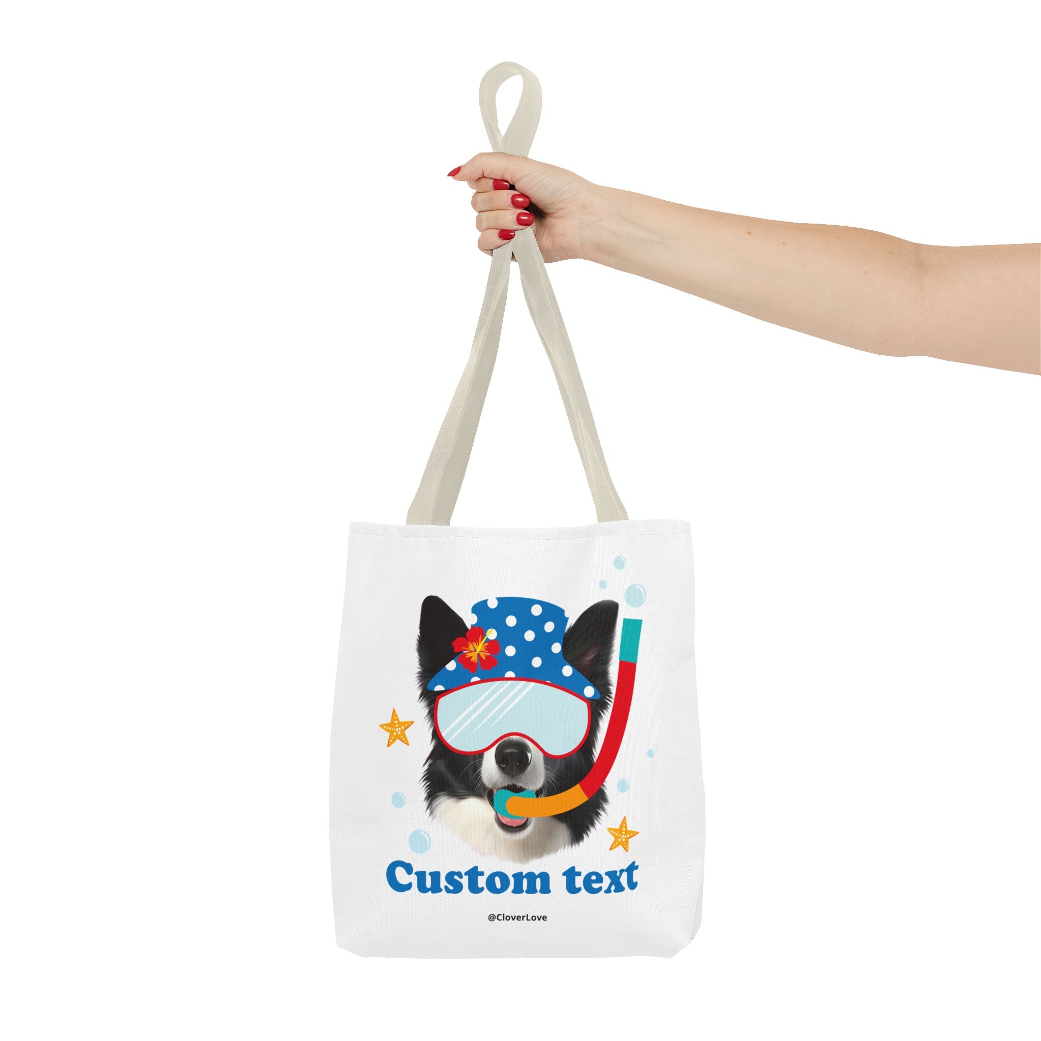 Custom Dog Tote Bag | Personalized Pet Photo Summer Canvas Bag