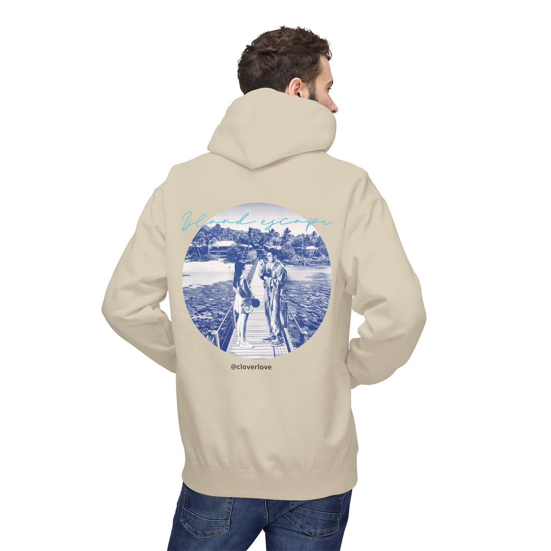 Kapuzenpulli für den Tropenurlaub | Romantisches Strandreise-Grafik-Sweatshirt