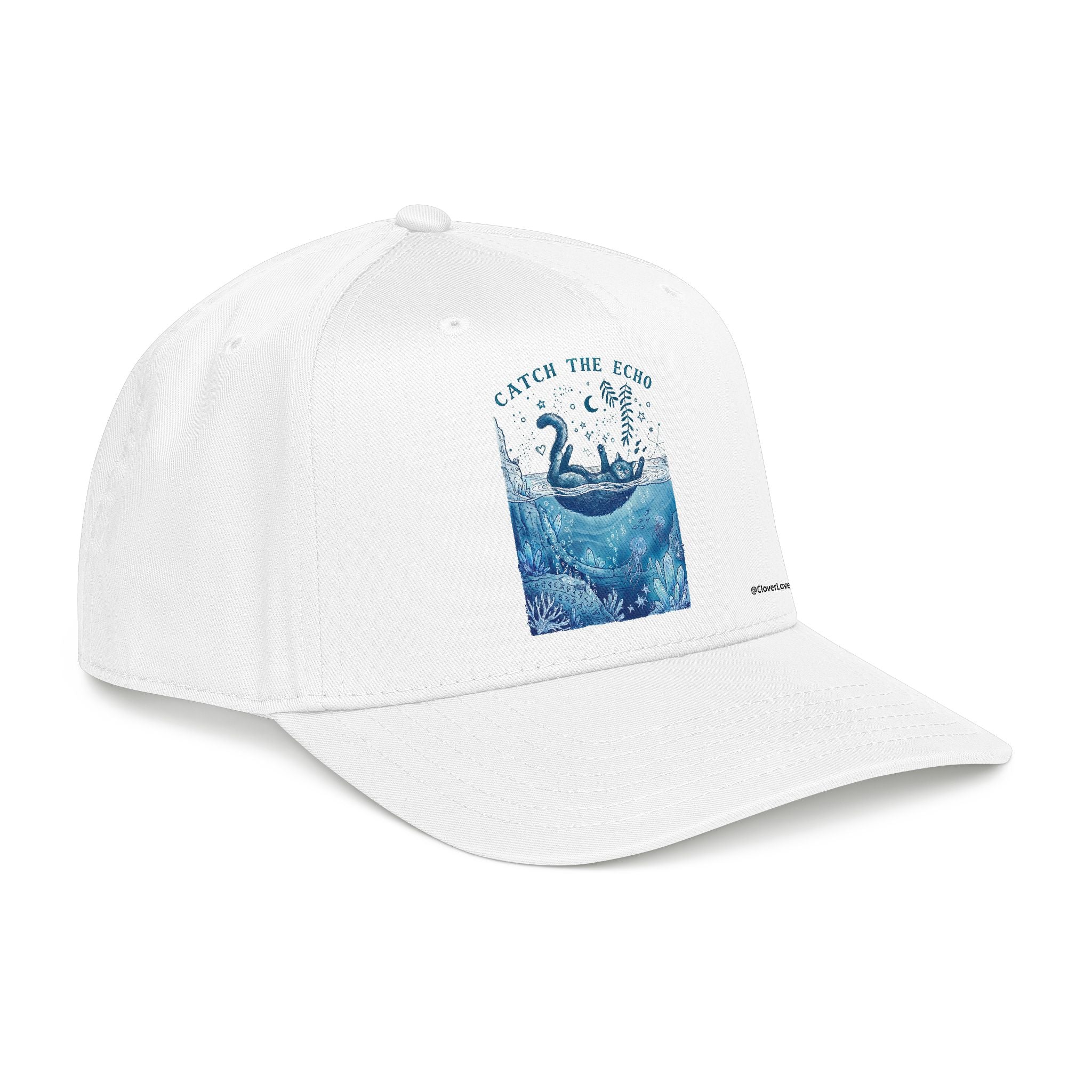 Ocean Cat Hat - Underwater Adventure Baseball Cap, Cute Cat Lover Gift, Marine Life Hat