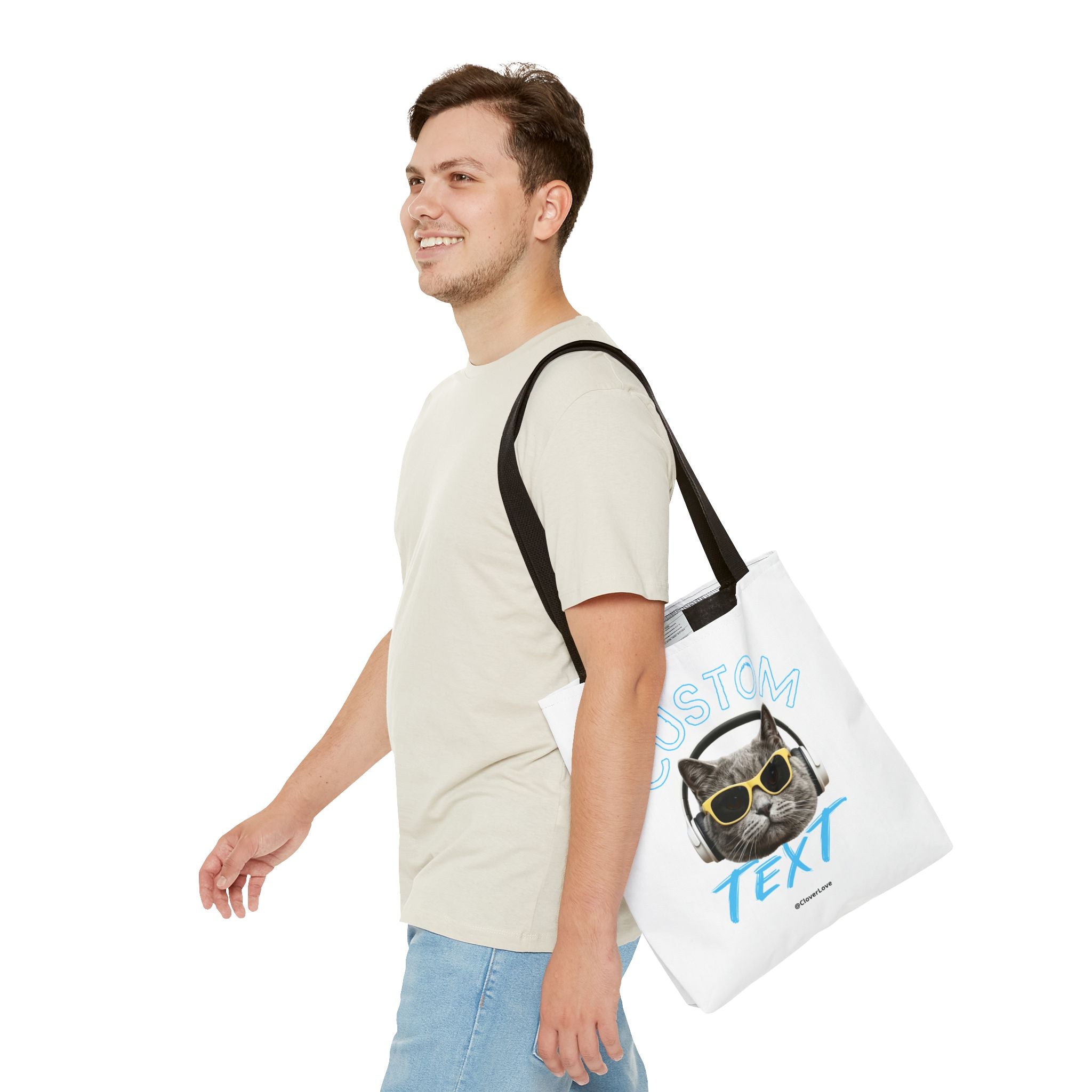 Summer Chill Cat Tote Bag | Funny Cat Lover Beach Bag