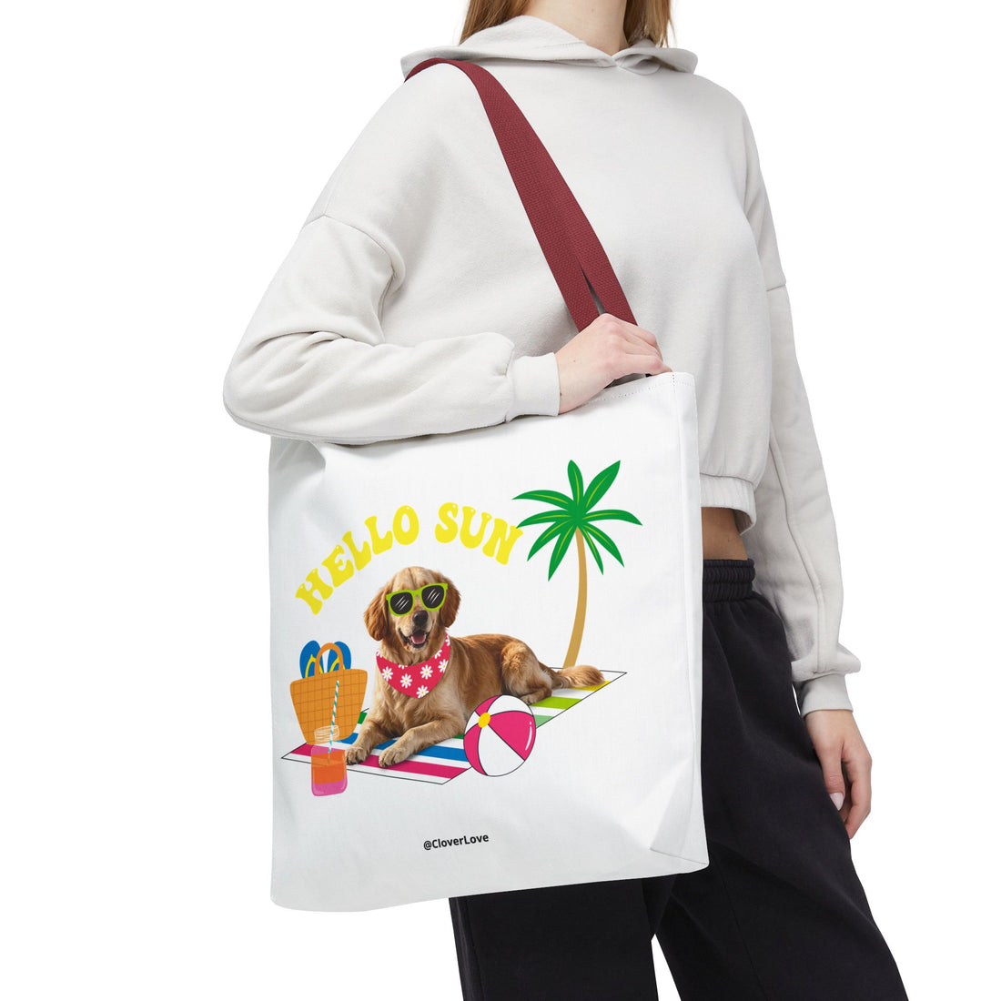 Funny Dog Tote Bag | Personalized Pet Photo Summer Canvas Bag