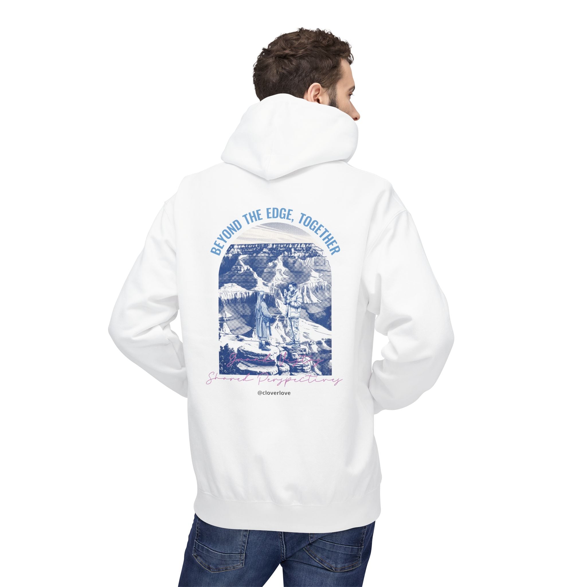 Beyond The Horizon Personalisierter Reise-Hoodie, Landschaftswahrzeichen Paar Geschenk