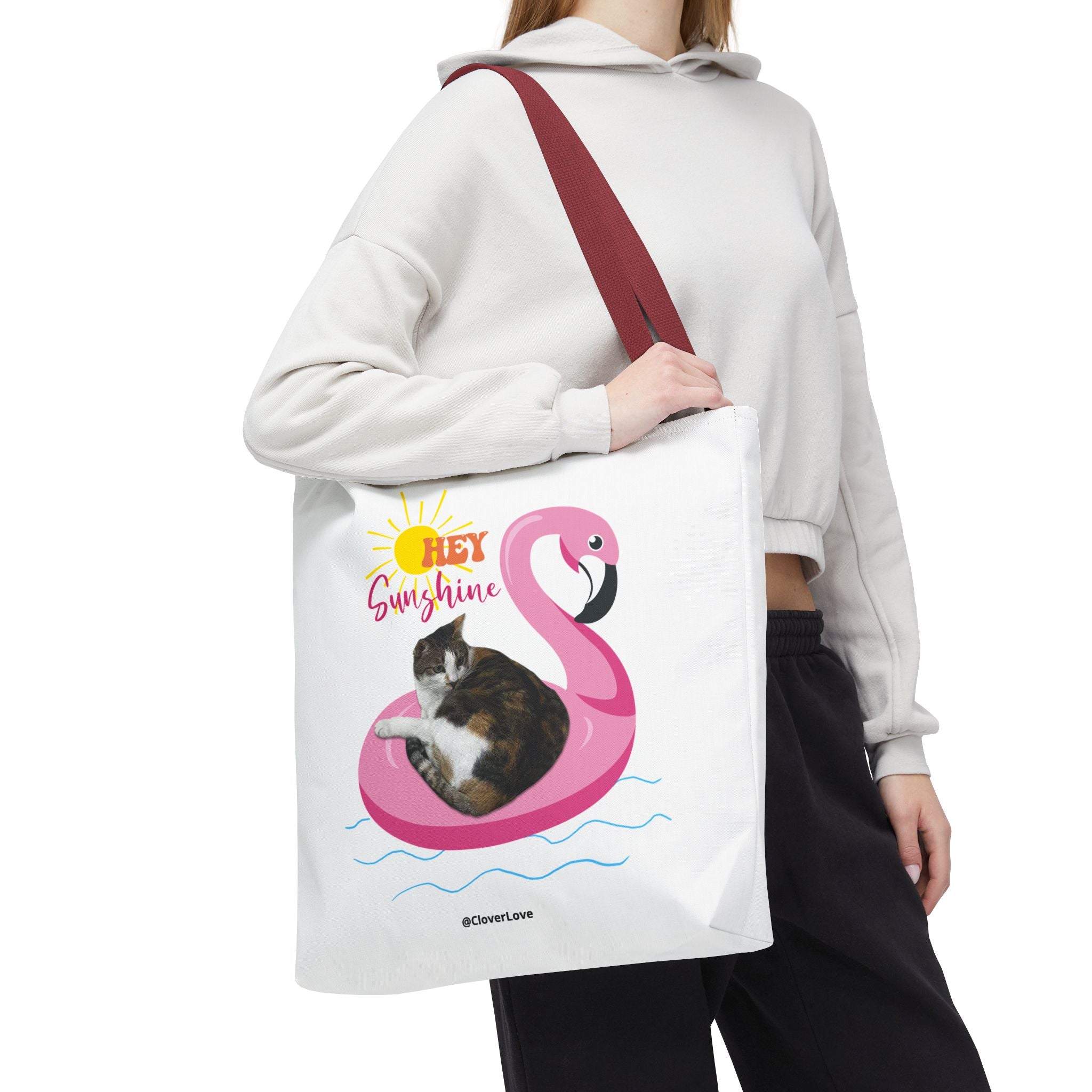 Custom Cat Tote Bag | Personalized Pet Photo Summer Bag